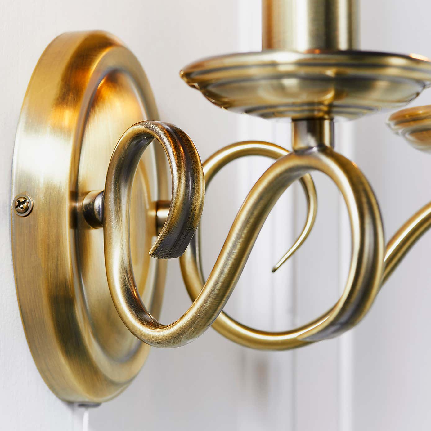 Vogue Bernice 2 Light Wall Light Antique Brass