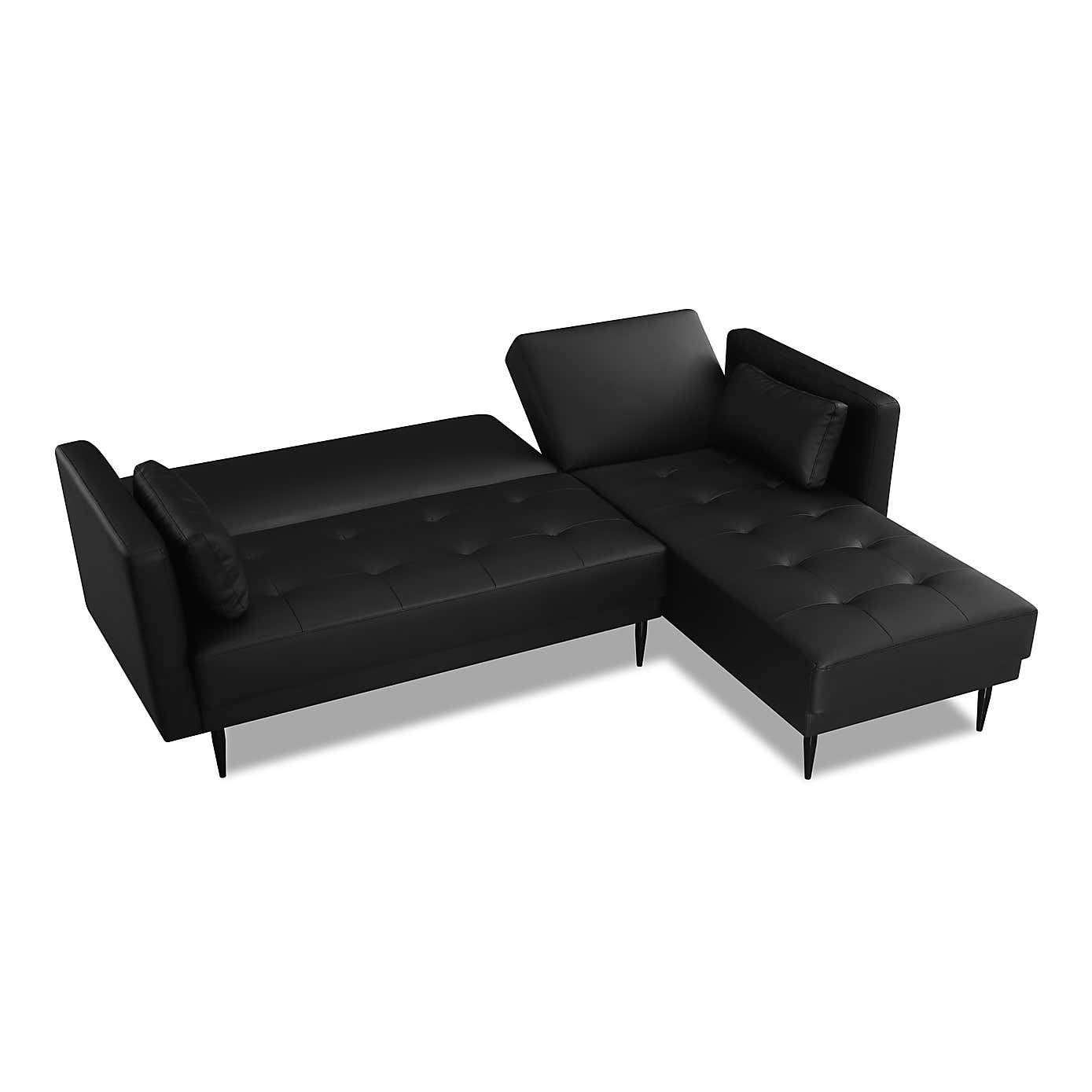 Selma Faux Leather Corner Double Sofa Bed