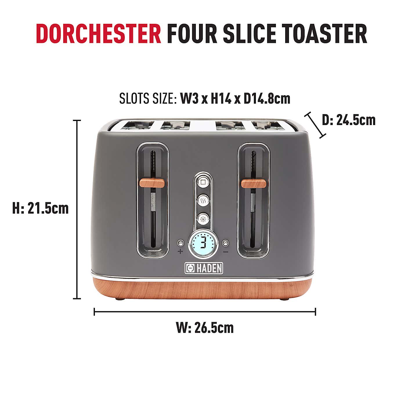 Haden Dorchester 4 Slice Toaster