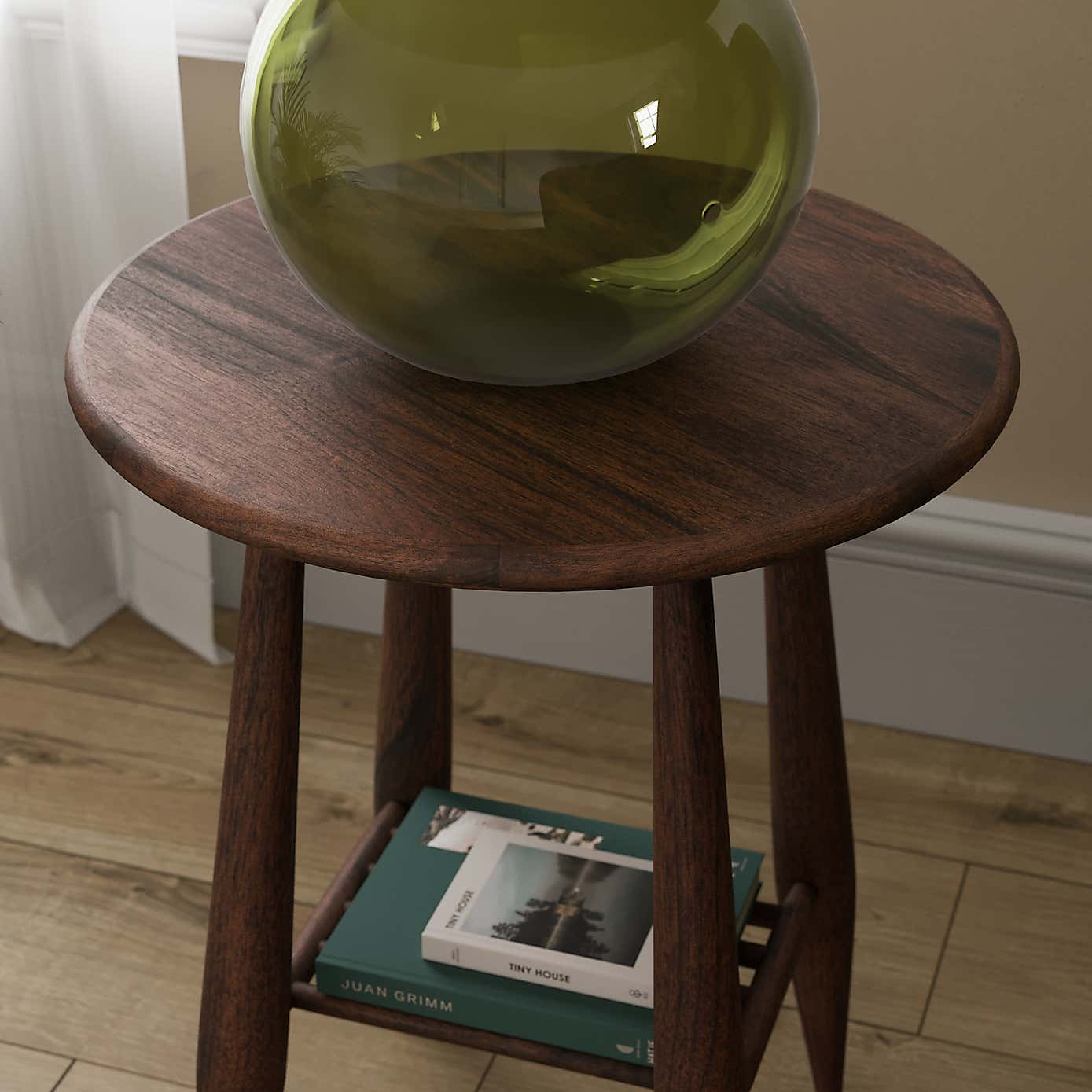 Haider Side Table, Acacia Wood