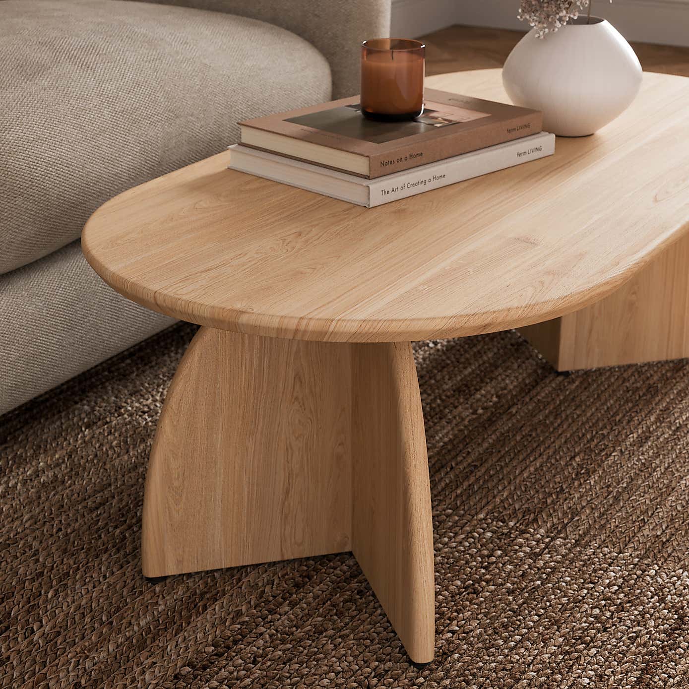 Effy Coffee Table, Natural Wood Effect