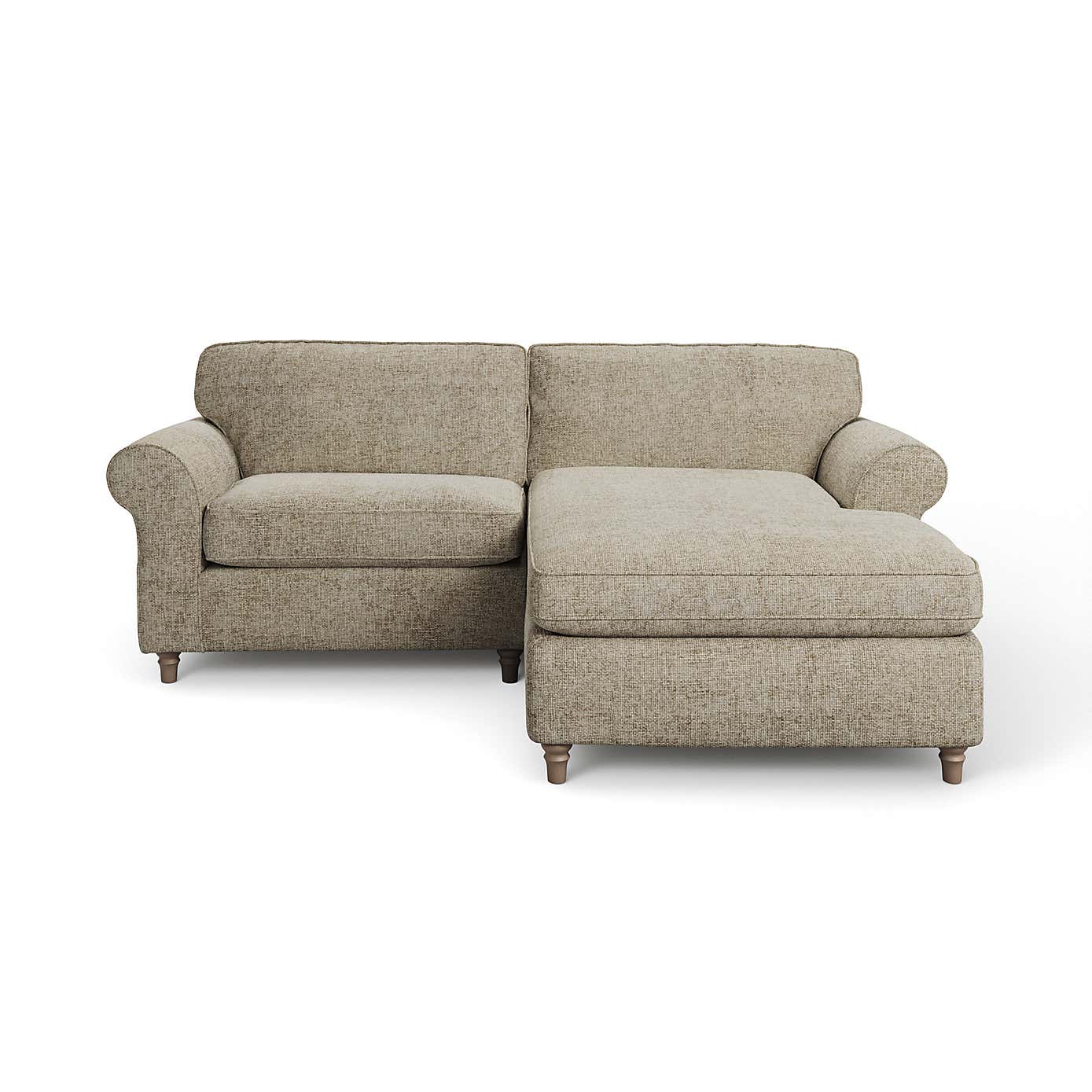 Flori Corner Chaise Sofa, Chunky Chenille