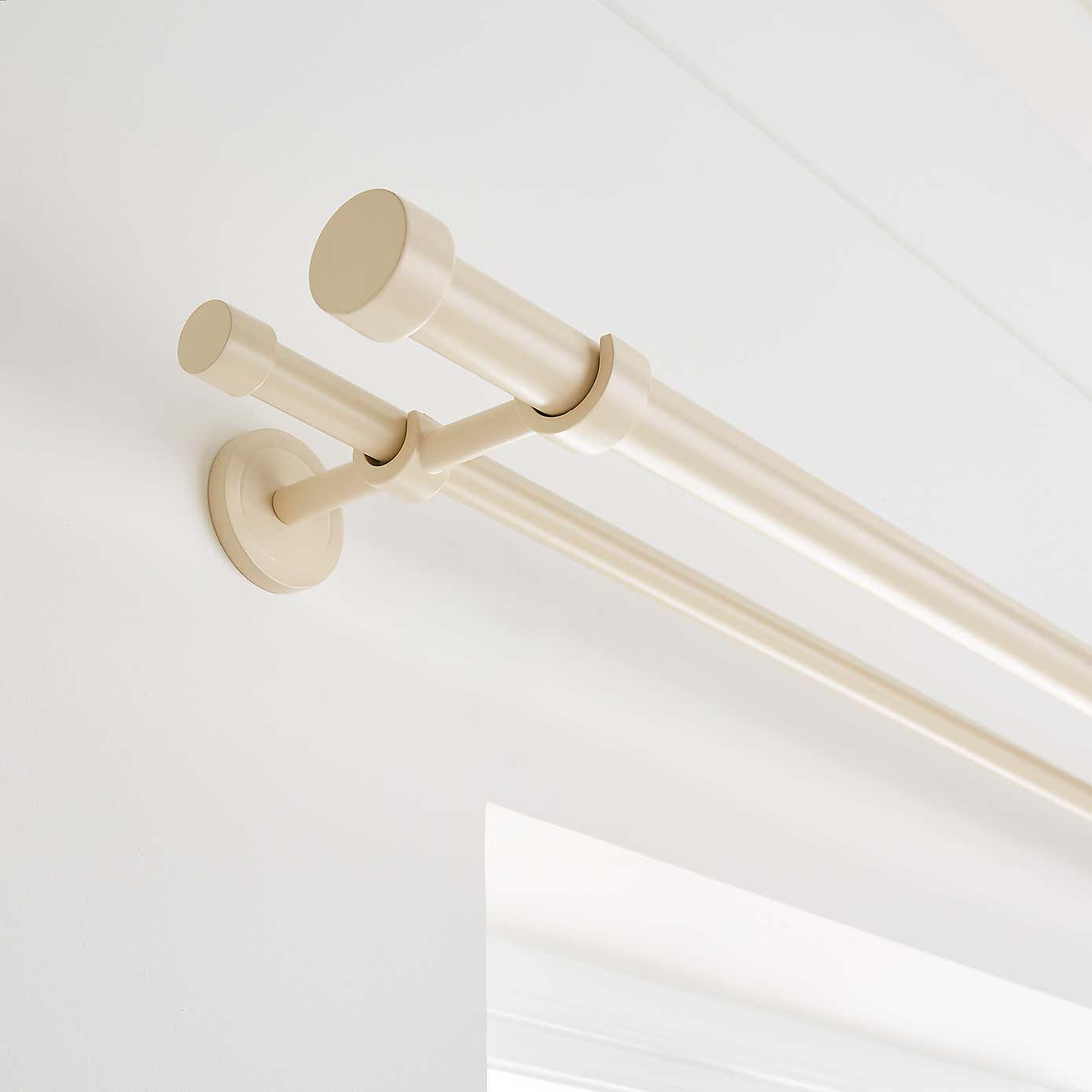 Trinity Double Layer Extendable Metal Eyelet Curtain Pole
