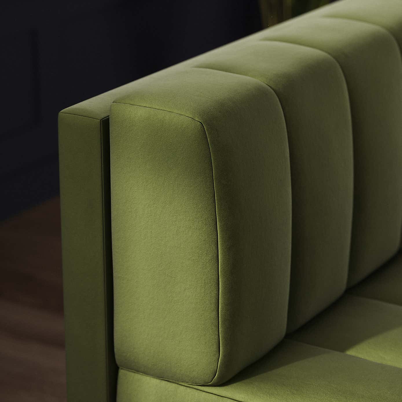 Amali Long Dining Bench, Matte Plush Velvet