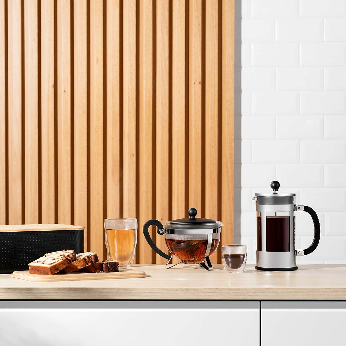 Bodum Kenya 8 Cup Silver Coffee Maker, 1L