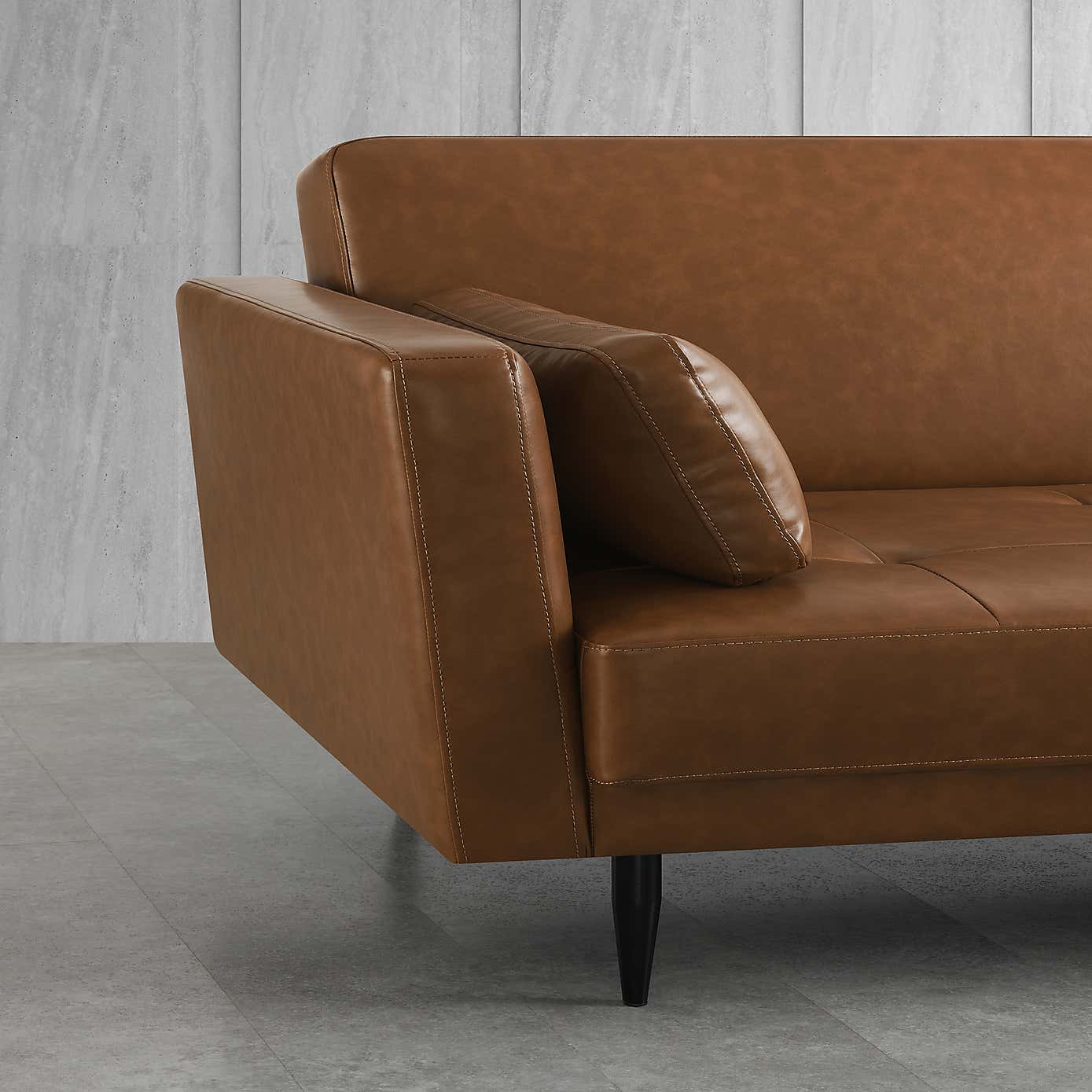 Selma Faux Leather Corner Double Sofa Bed