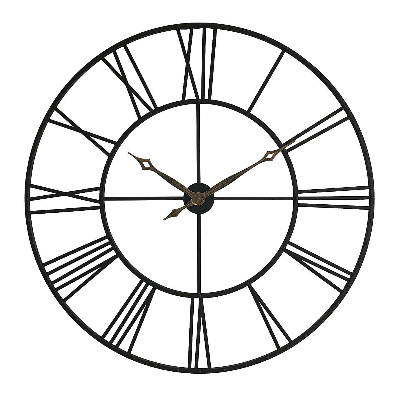 Skeleton Clock 100cm Black