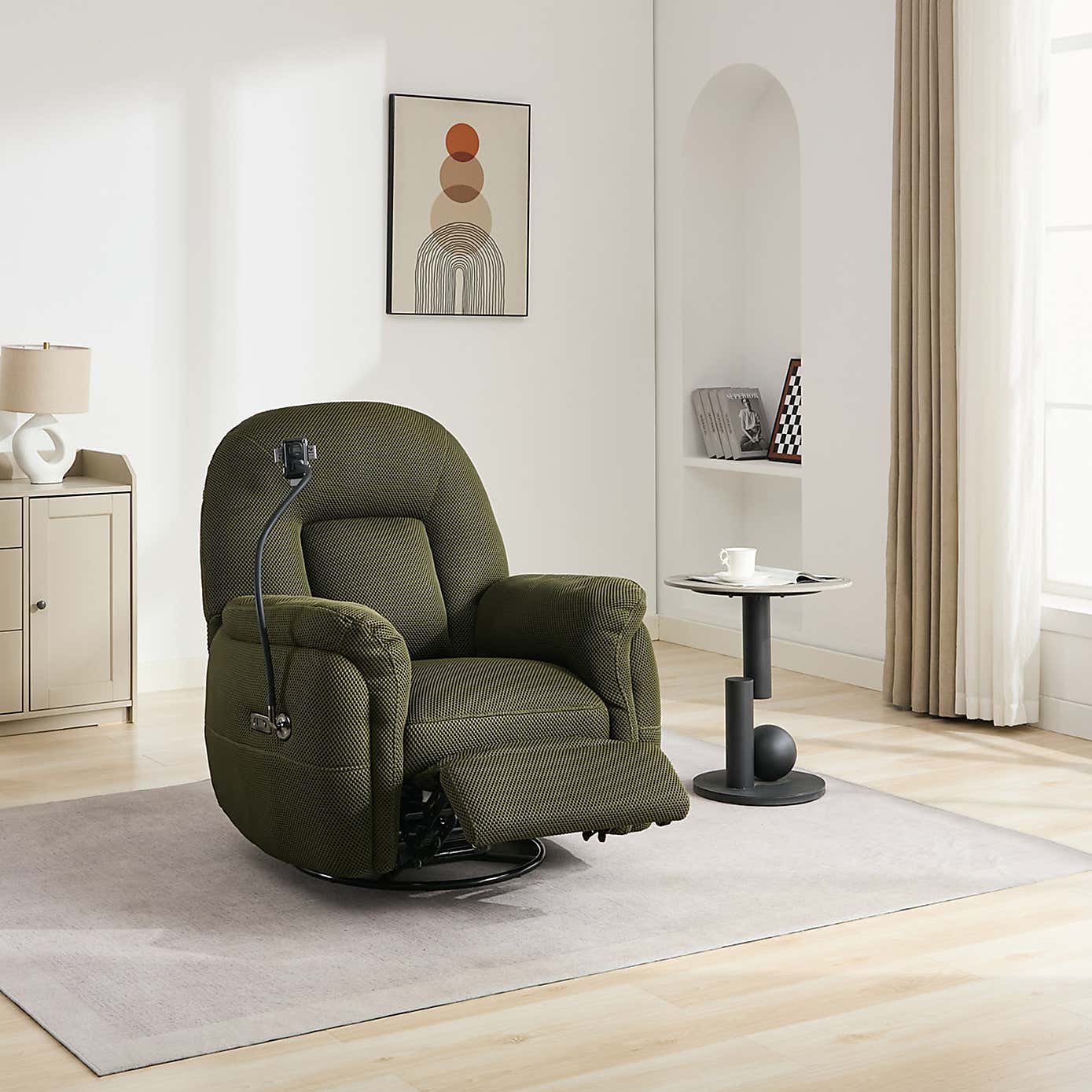 Image Furnishings Sienna Reclining Chair with Phone Holder