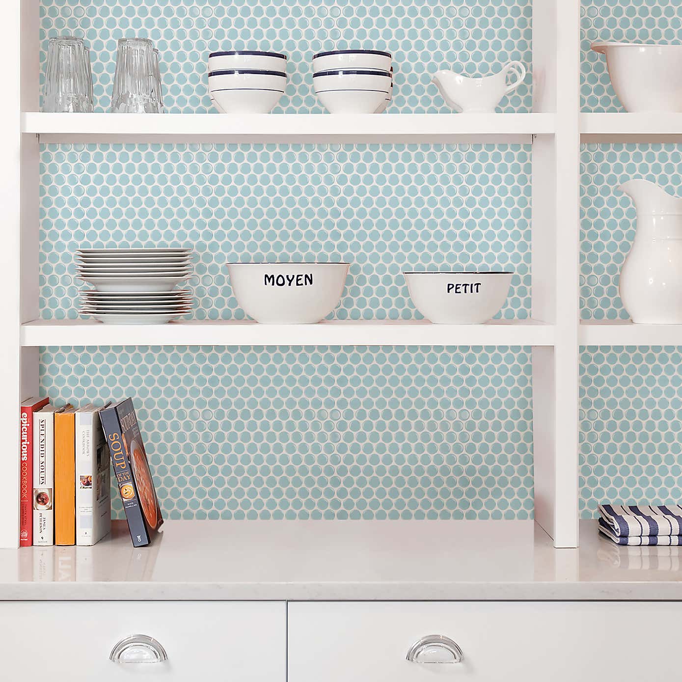 InHome Self Adhesive Backsplash Mini Hexagon Tiles