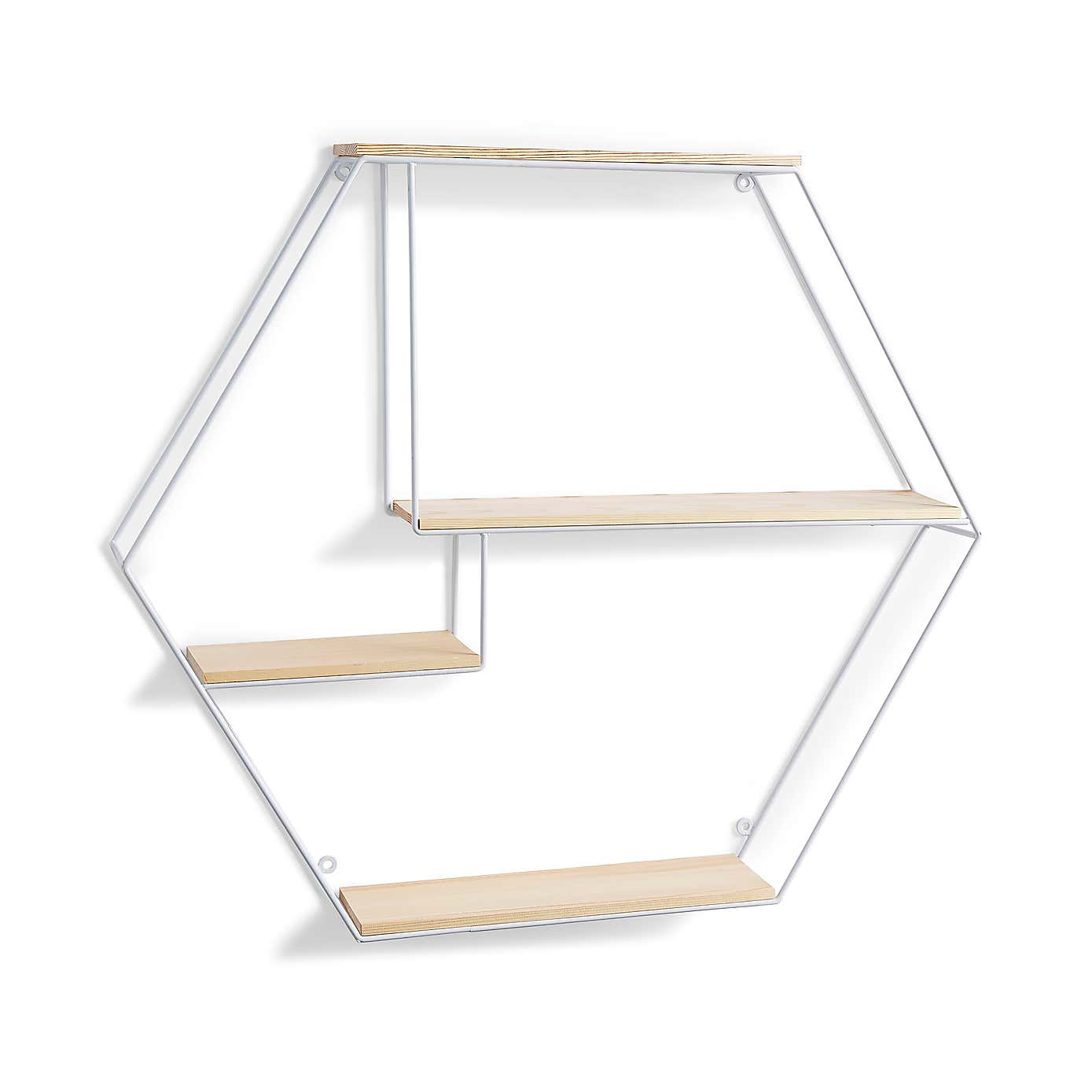 Hexagon Industrial Wall Shelf Storage Unit