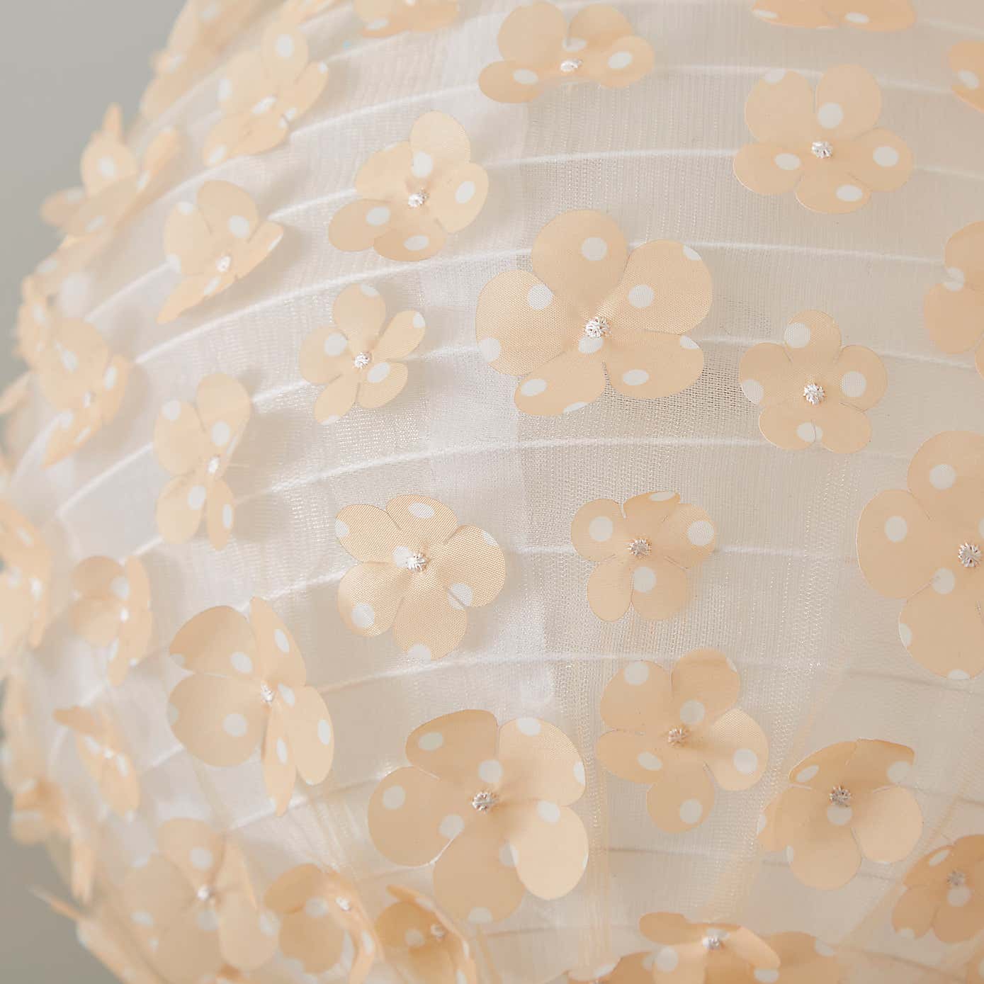 Floral Applique Round Easy Fit Lamp Shade