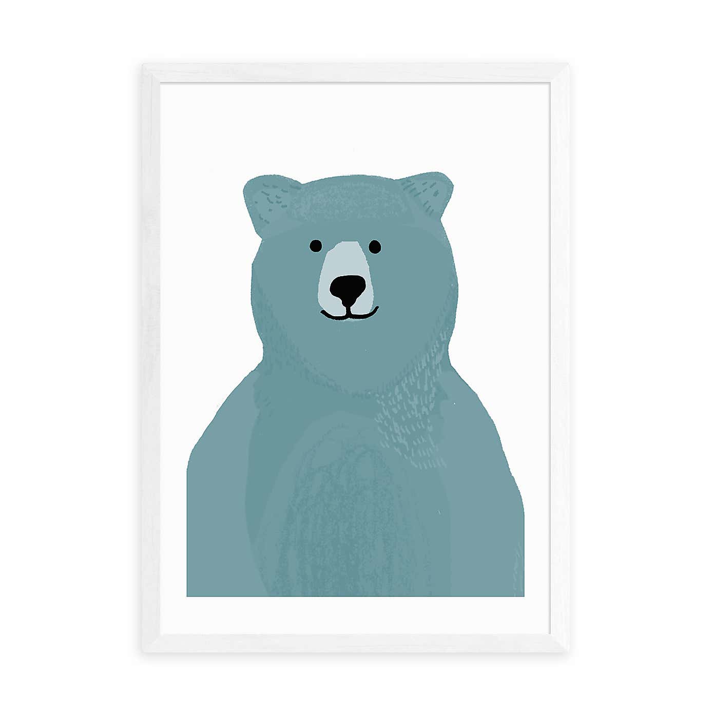 East End Prints Blue Bear Print