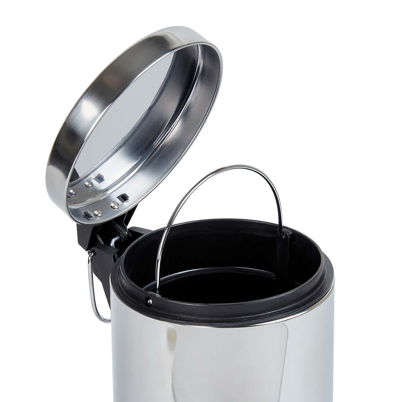 Bathroom Basics 3-Litre Silver Pedal Bin