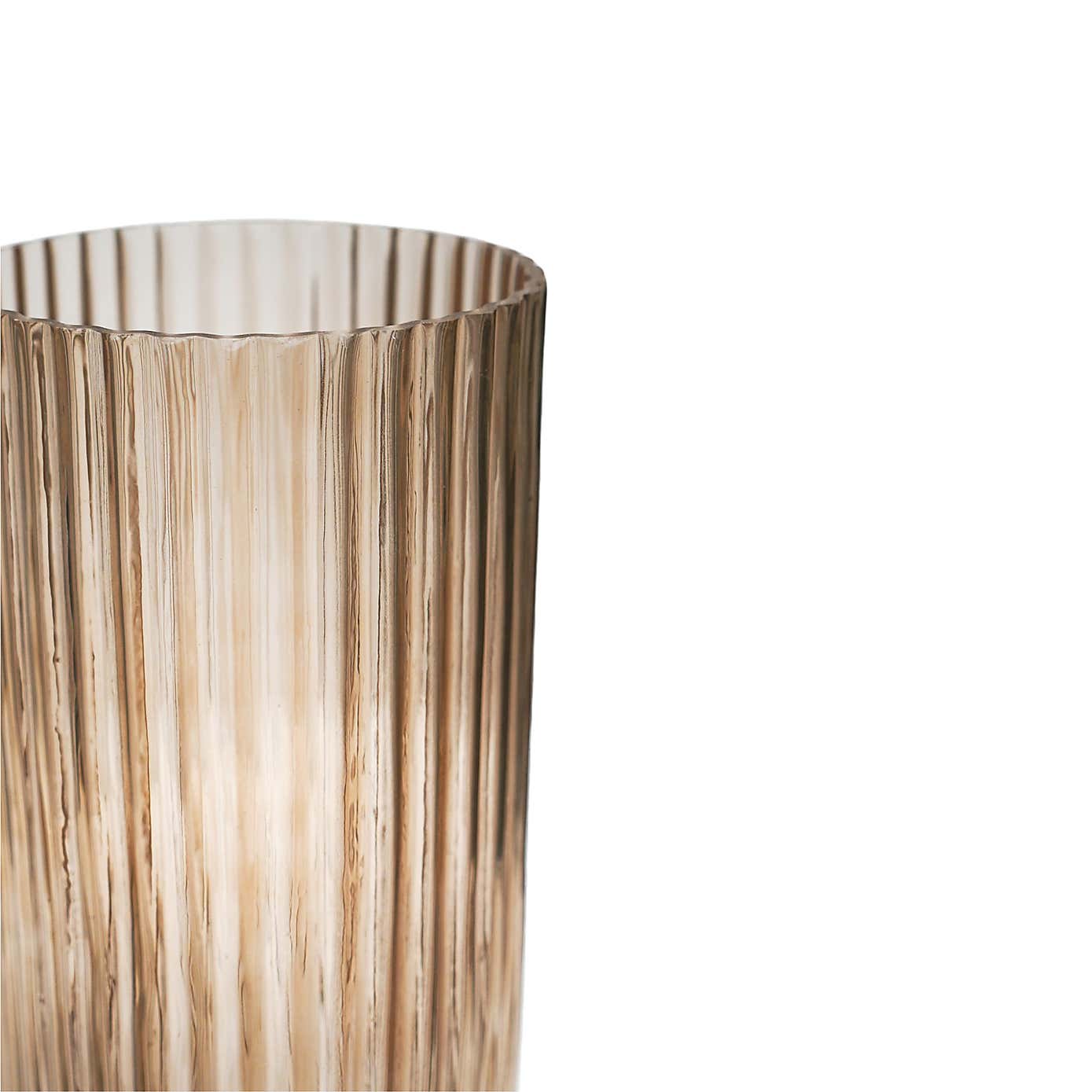 Daphne Ribbed Glass Vase