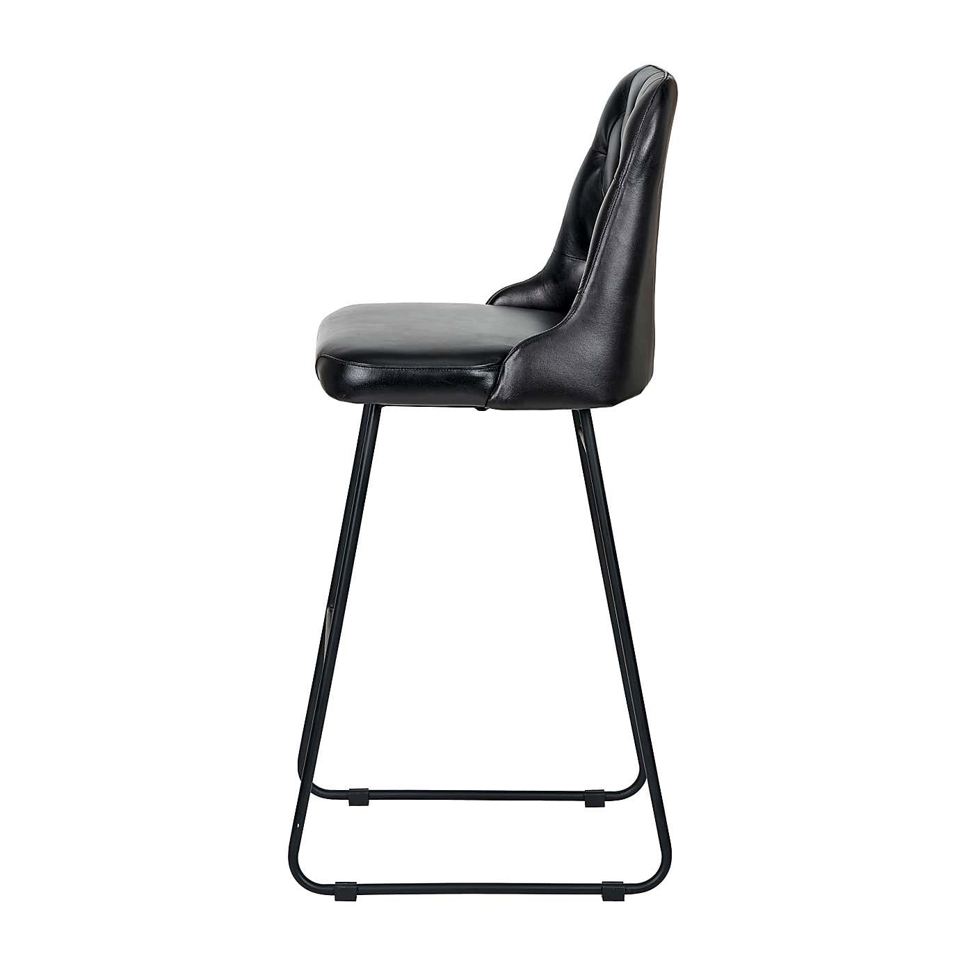 Camillo Diamond Back Bar Stool, Leather
