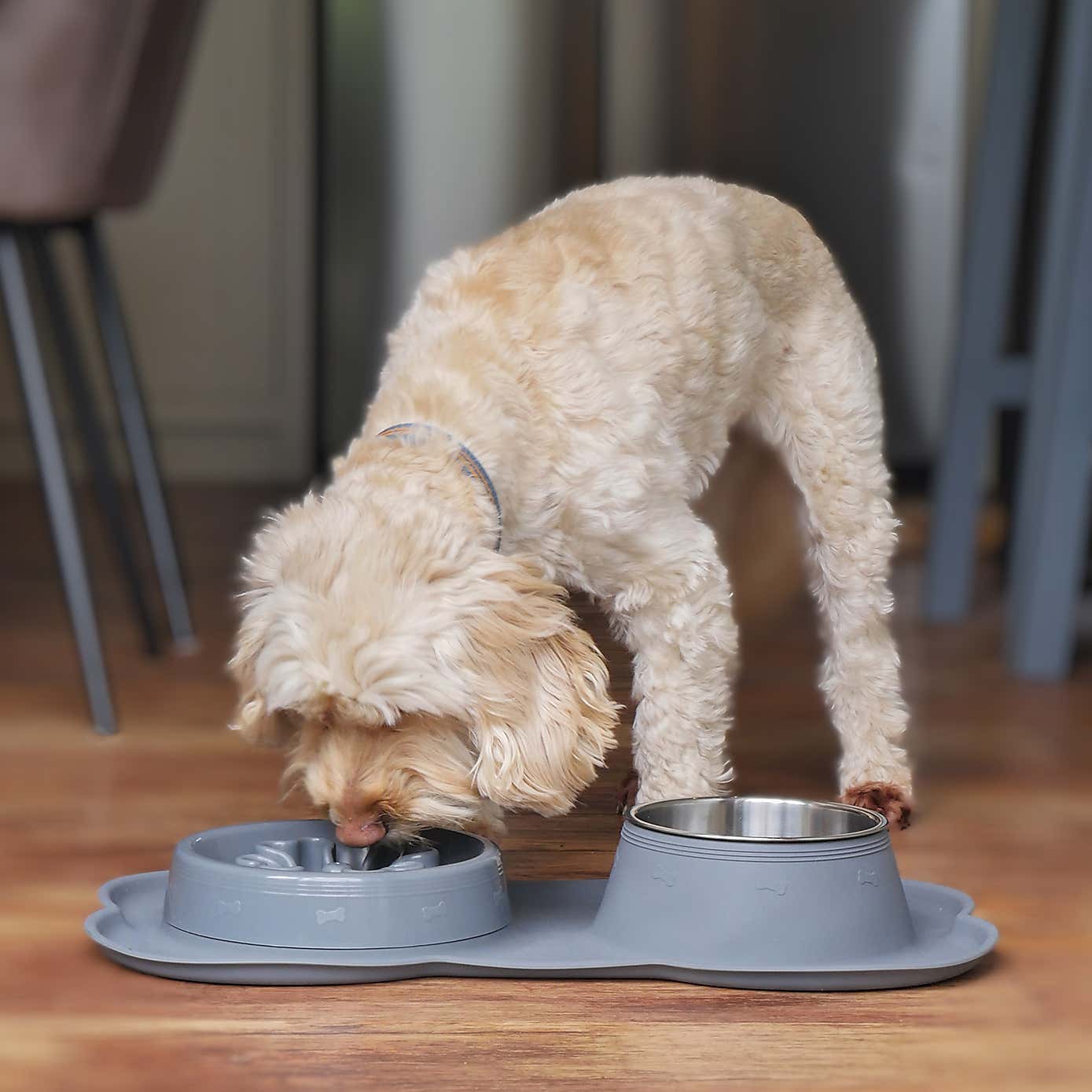 Rosewood Silicone Slow Feeder Double Diner Pet Bowls