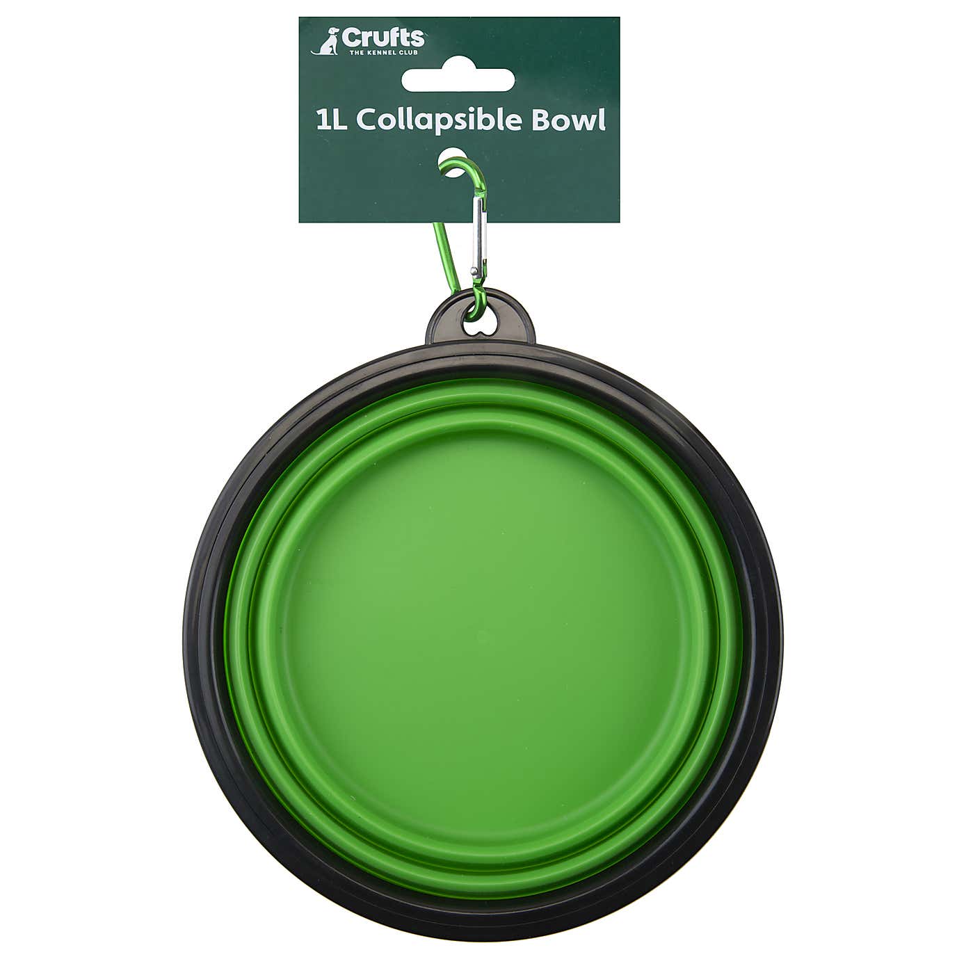 Crufts Collapsible 1L Pet Bowl with Hook