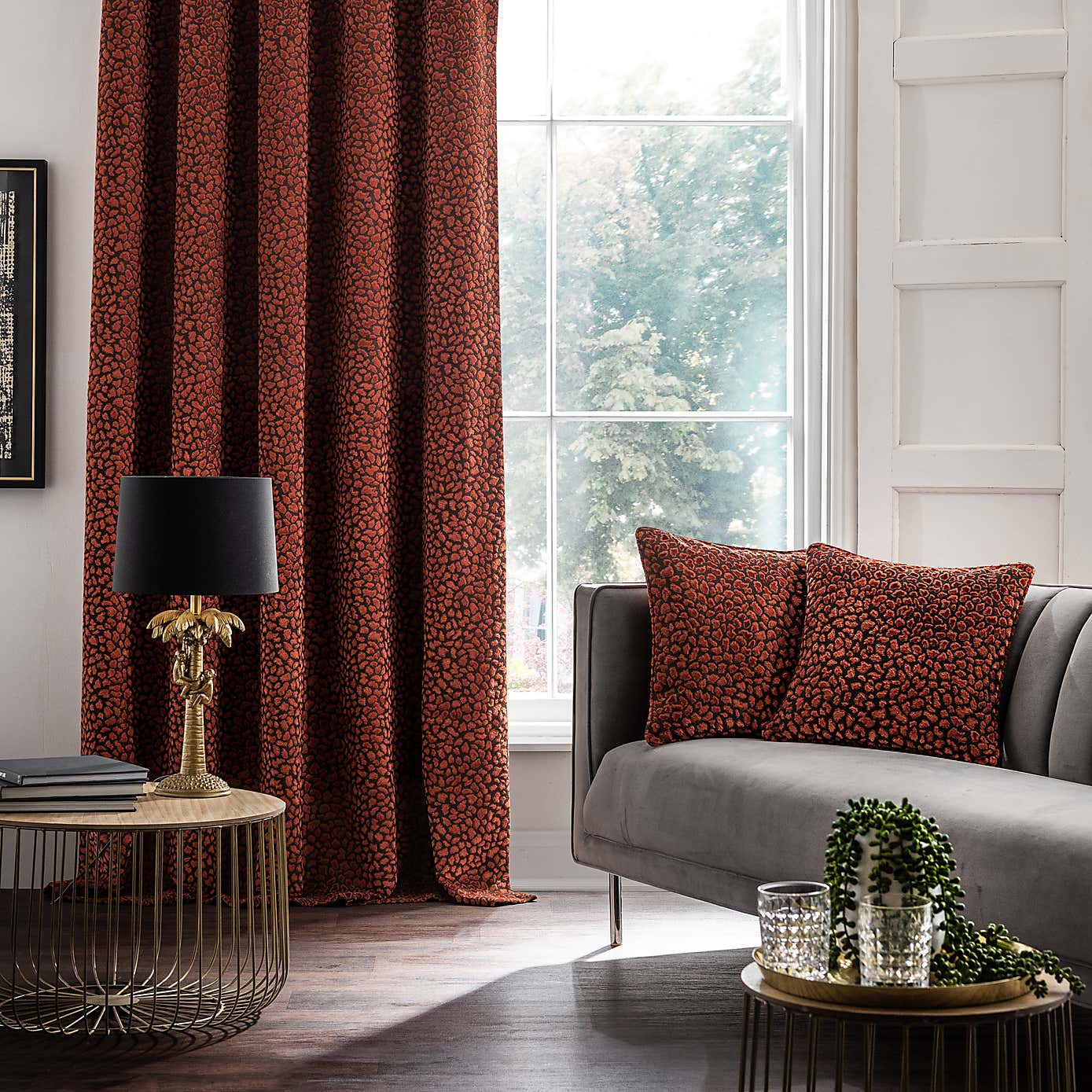 Animal Cut Velvet Cushion