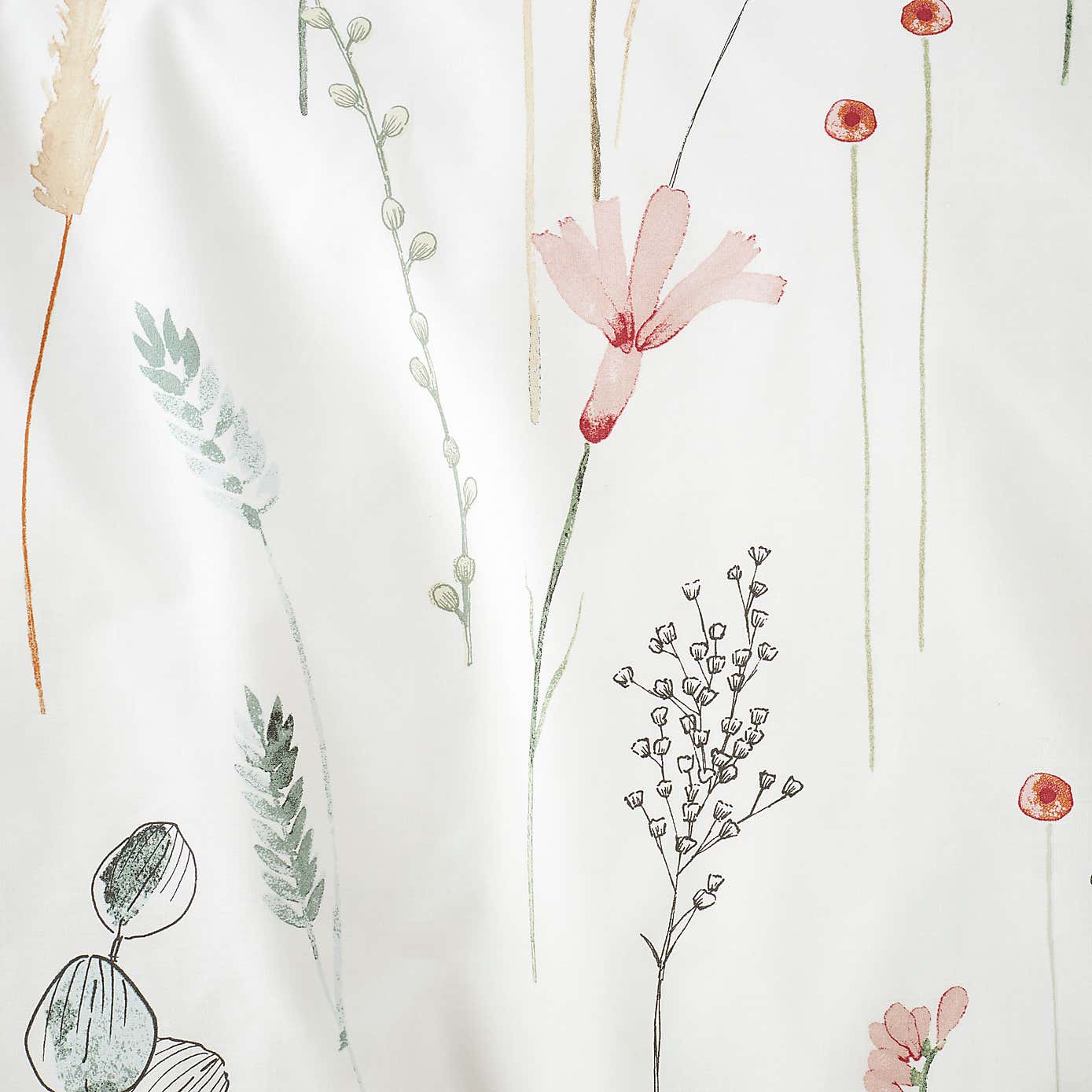 Dried Flowers Duvet Cover and Pillowcase Set