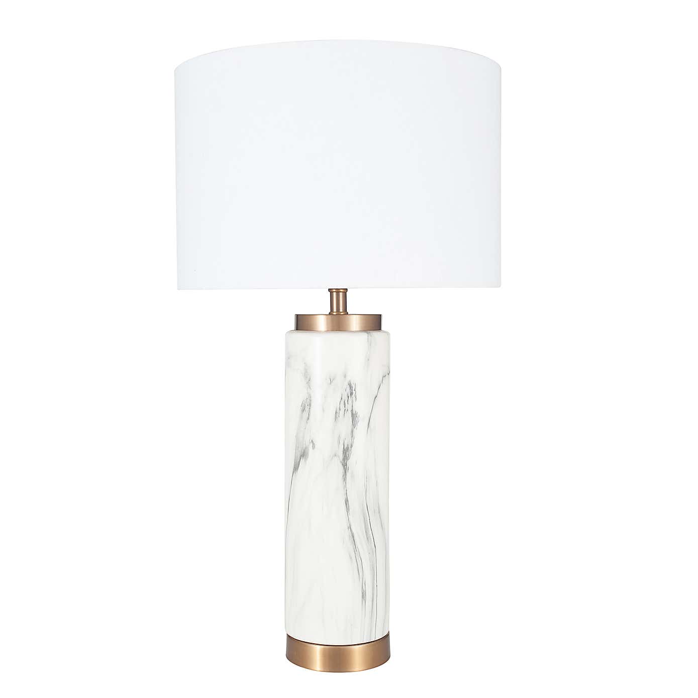 Pacific Lifestyle Carrara Table Lamp Marble Effect