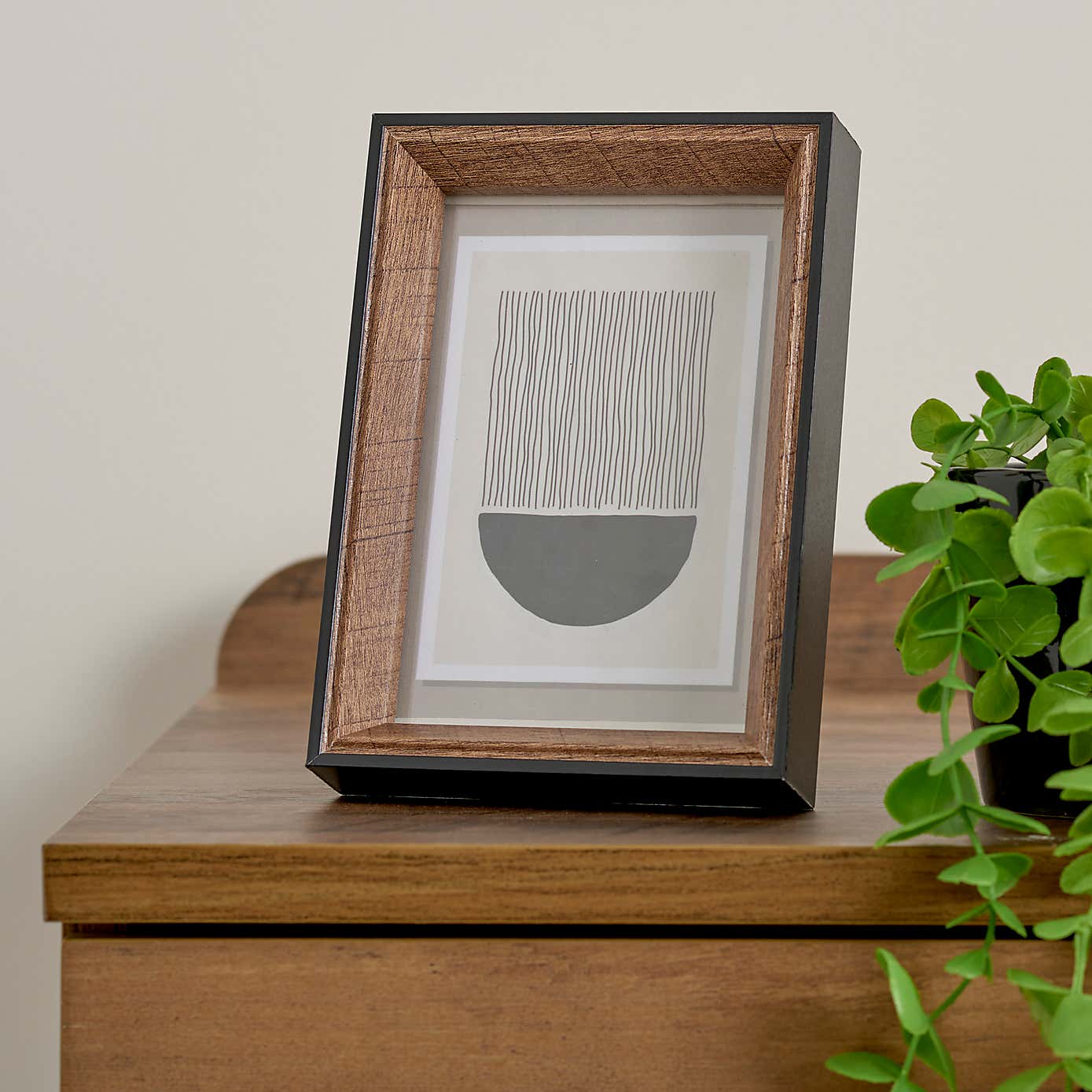 Fulton Natural and Black Photo Frame