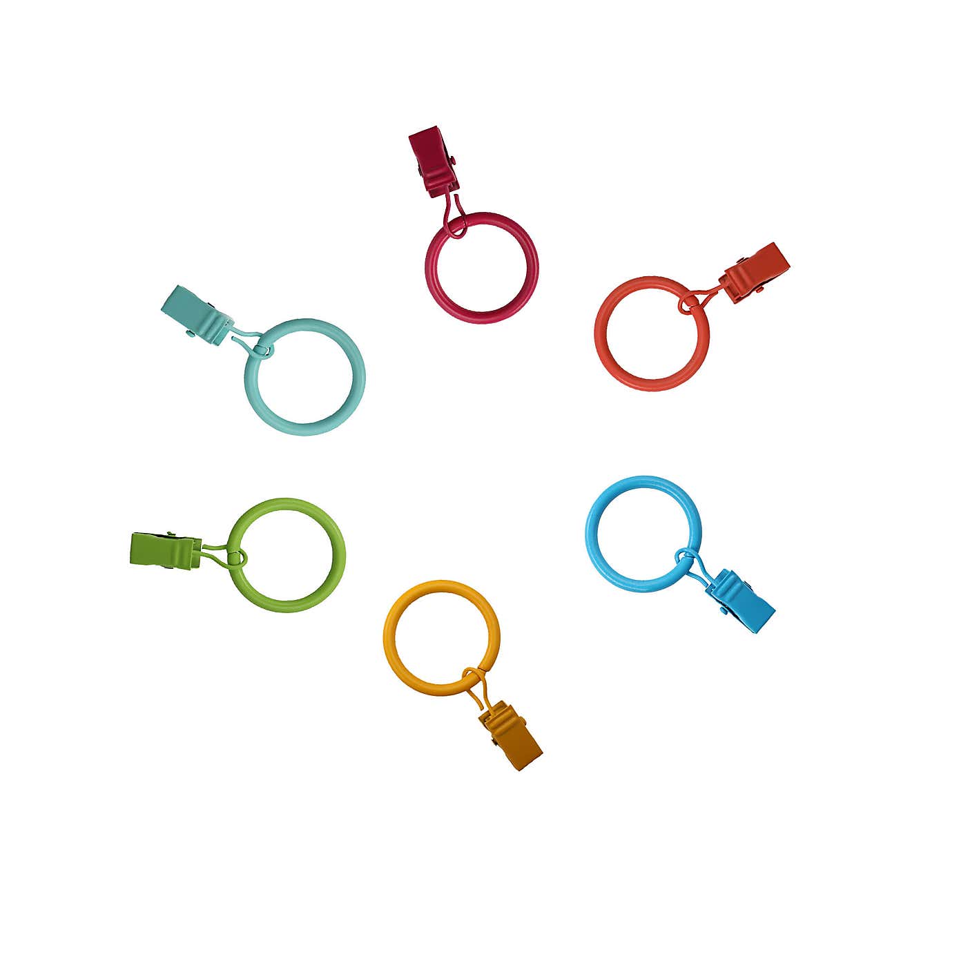Rainbow Curtain Rings with Clips Dia. 10/13mm