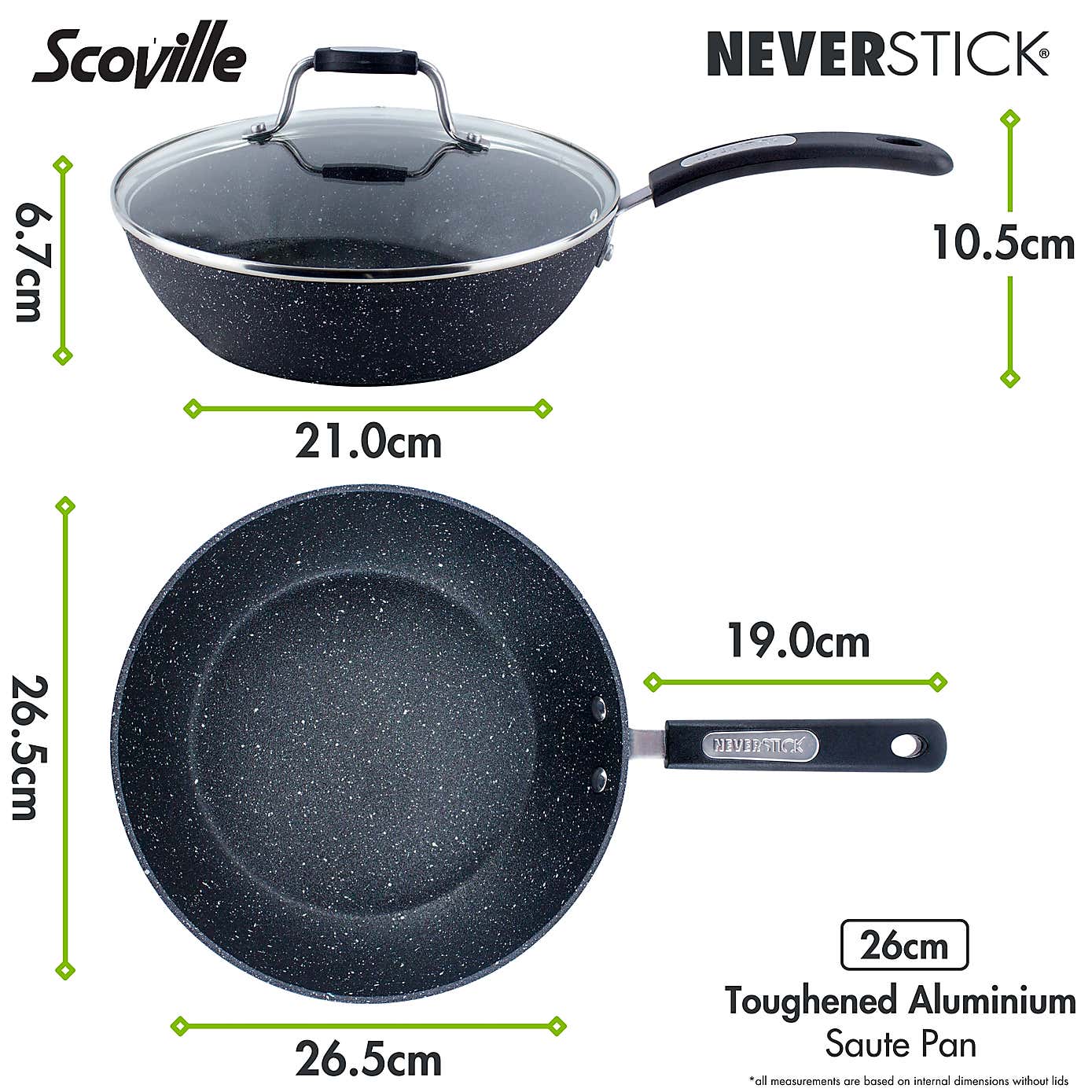 Scoville Neverstick Non-stick Aluminium Saute, 26cm