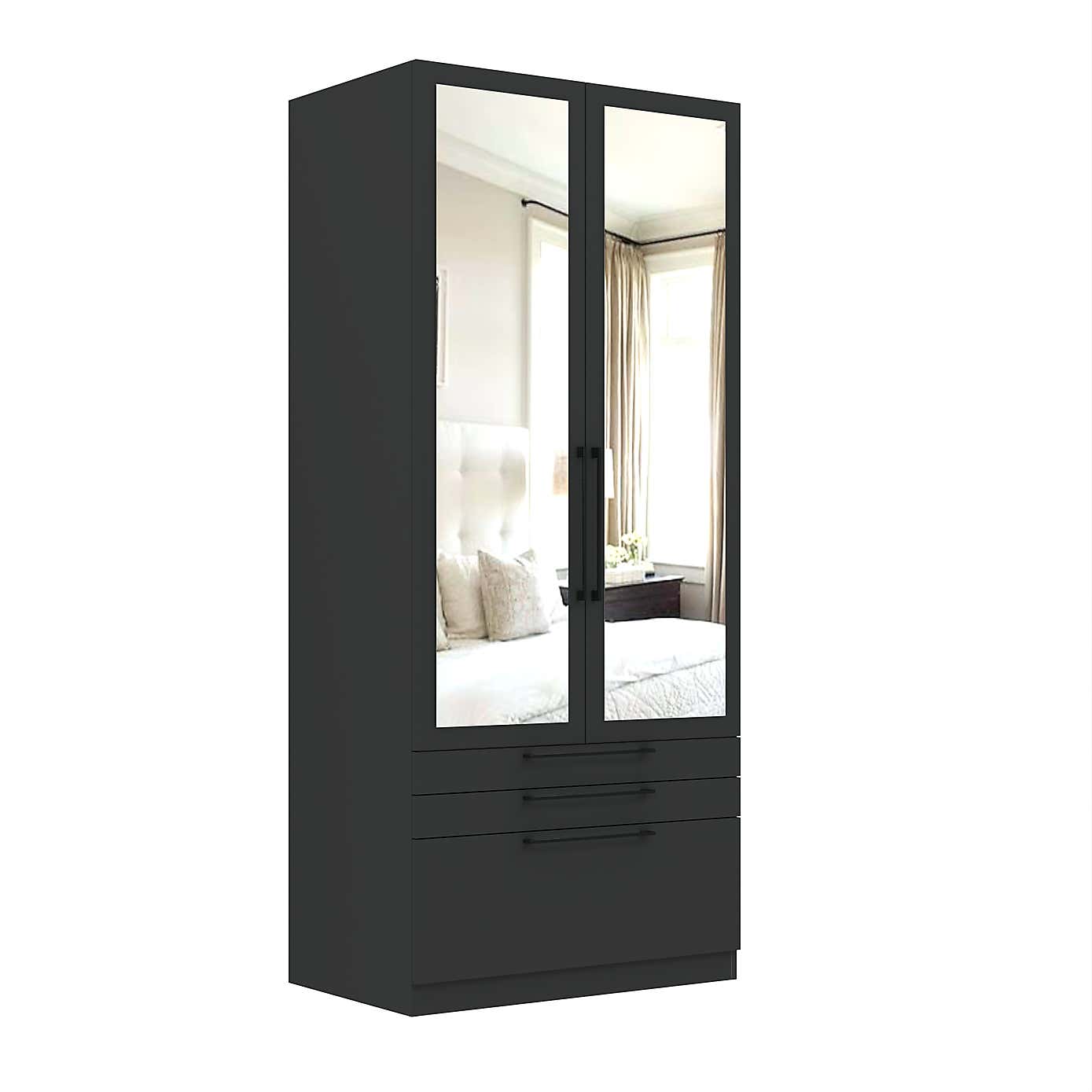 Foster Double 3 Drawer Wardrobe