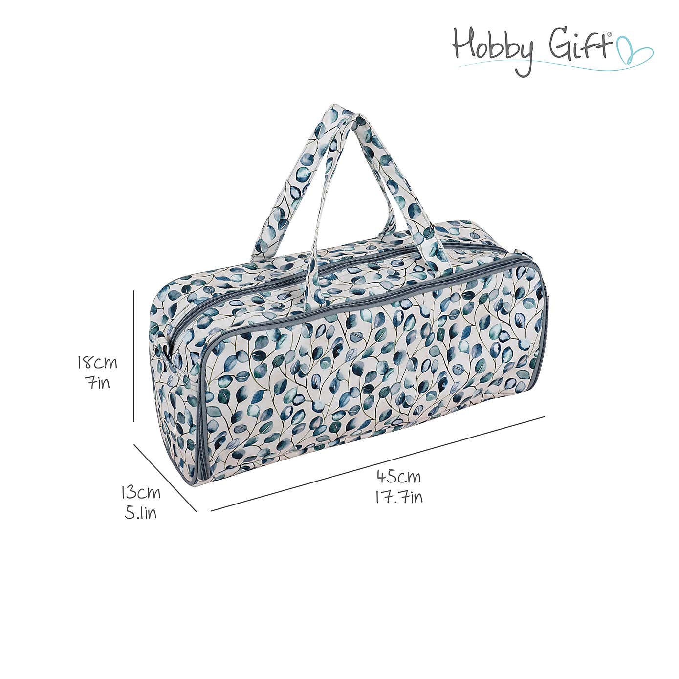 Hobby Gift Botanical Knitting Bag with Pin Case