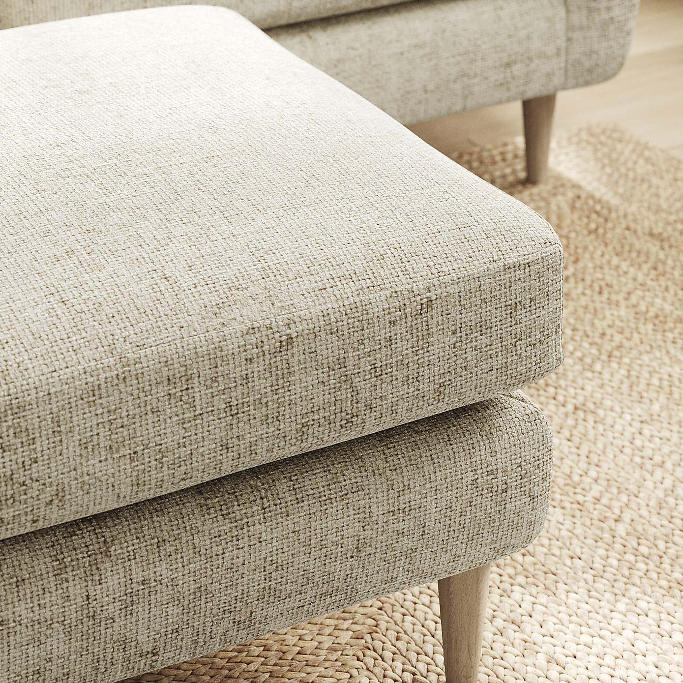 Sven Chunky Chenille Footstool