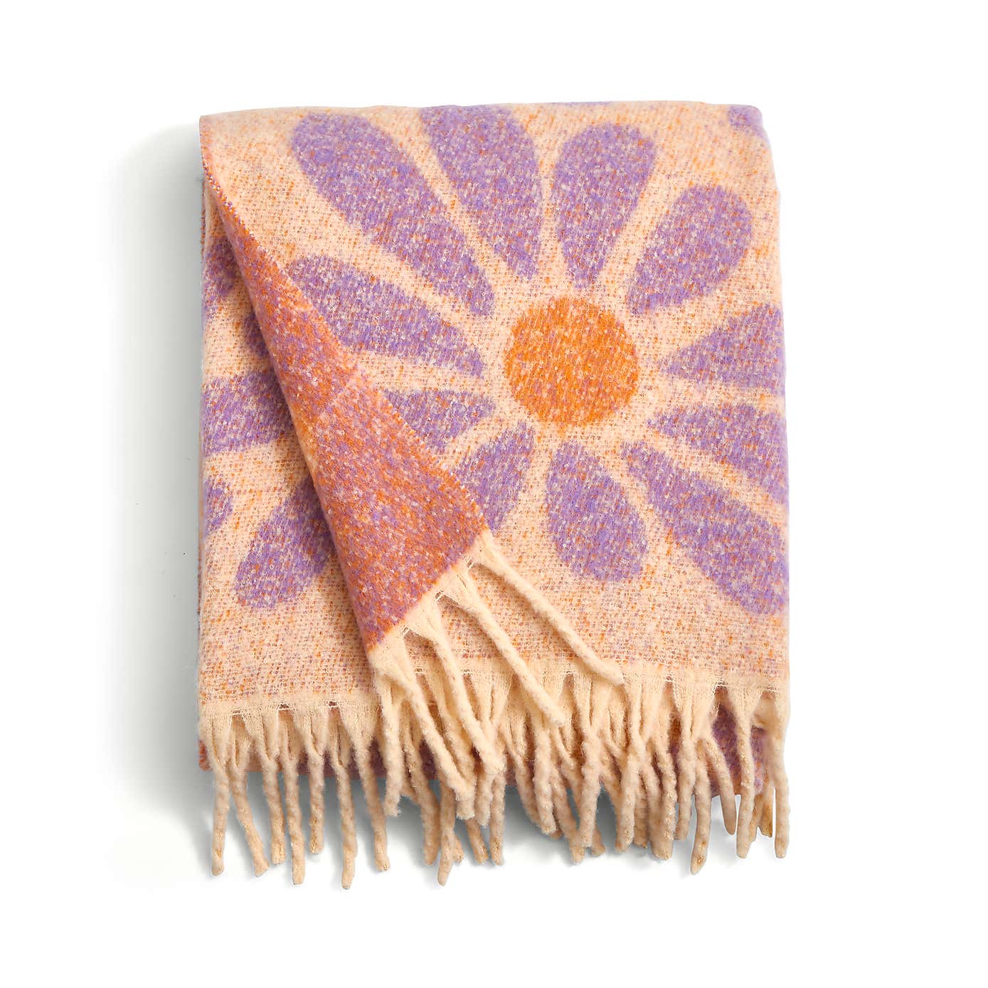 Retro Flower Mohair Throw 130cm x 180cm