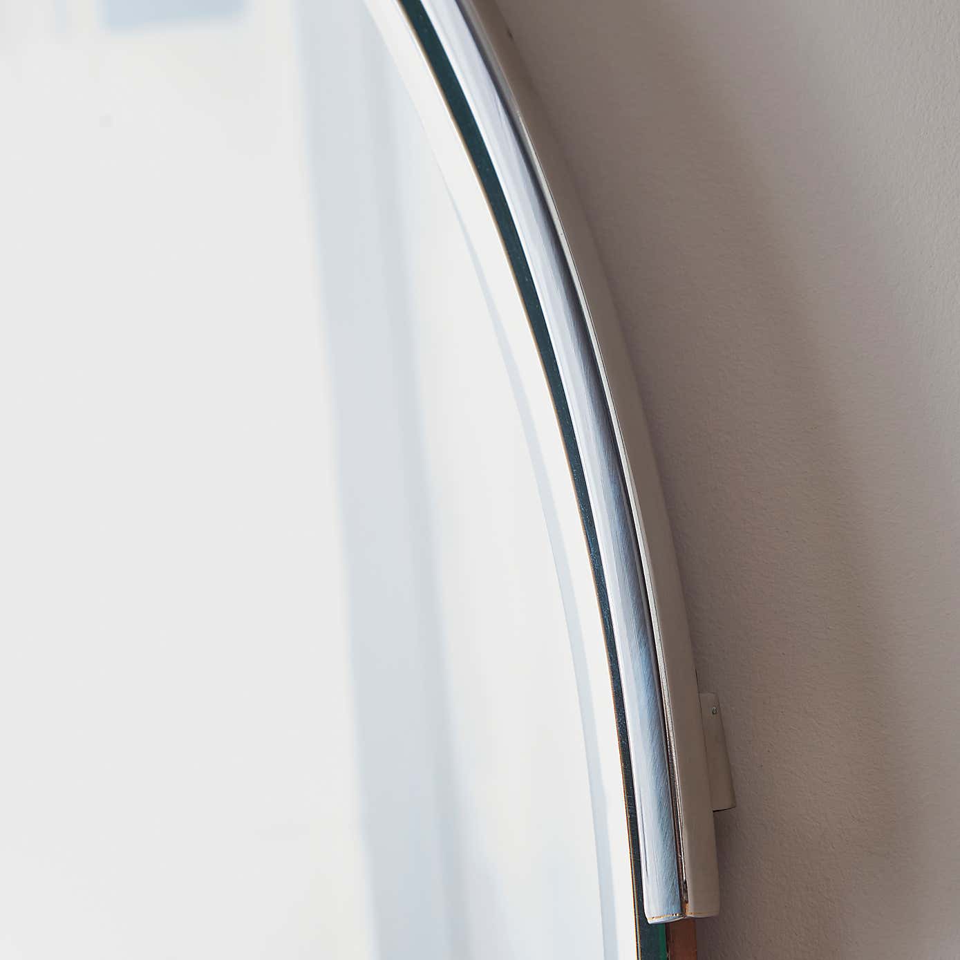 Milan Half Frame Round Wall Mirror