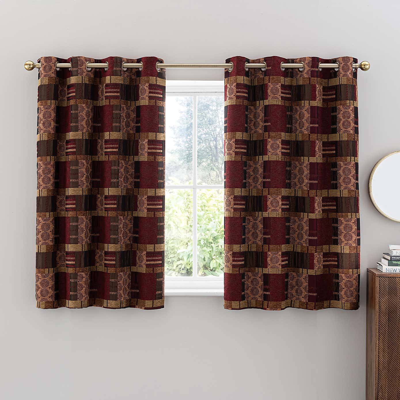 Prague Chenille Eyelet Curtains
