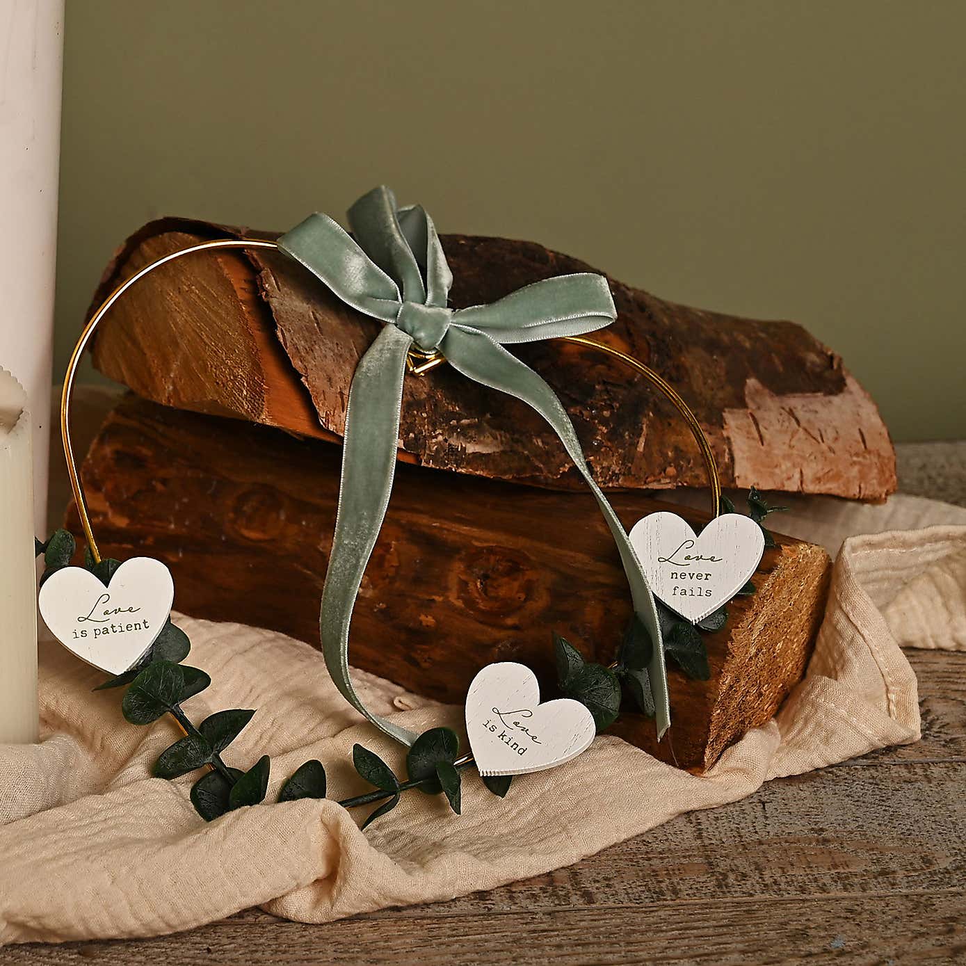 Love Story Love Is Patient Heart Wreath