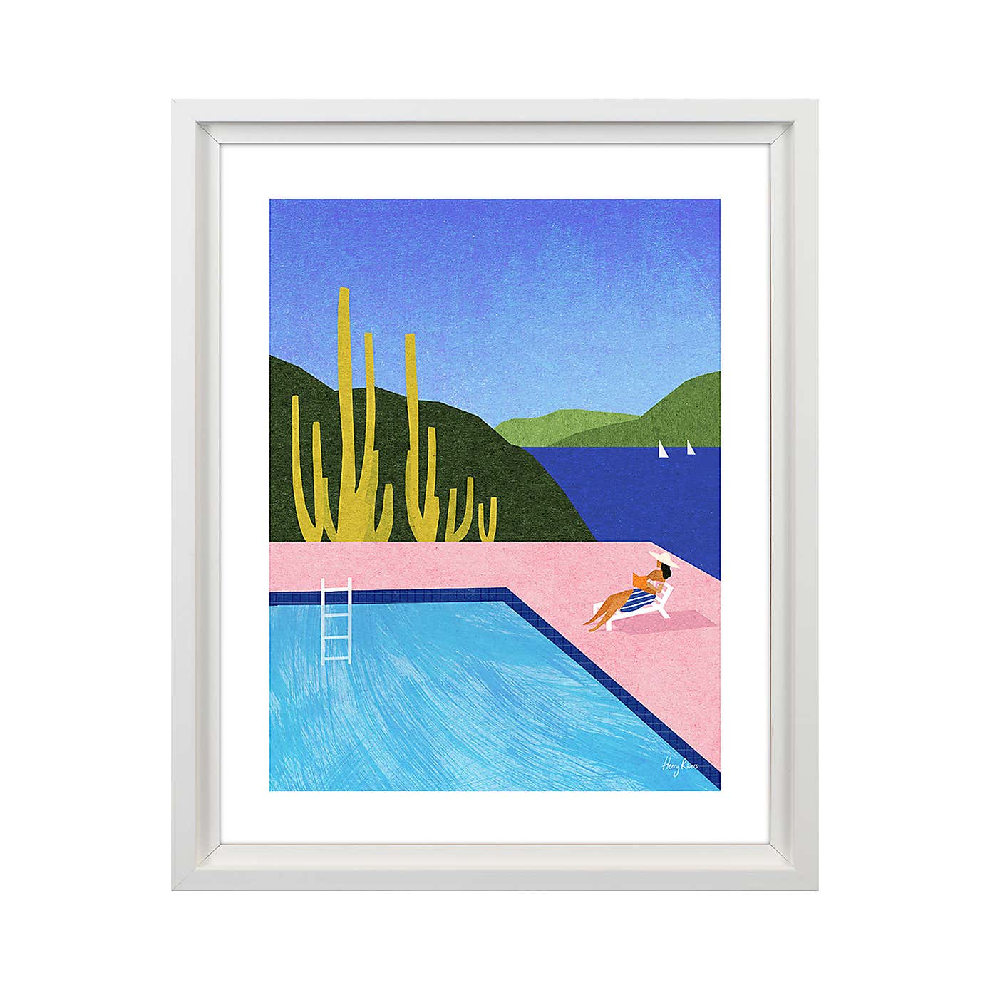 The Art Group Swimming Pool I Framed Print