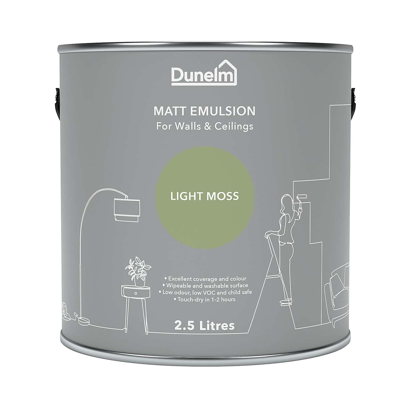 Dunelm Light Moss Matt Emulsion Paint