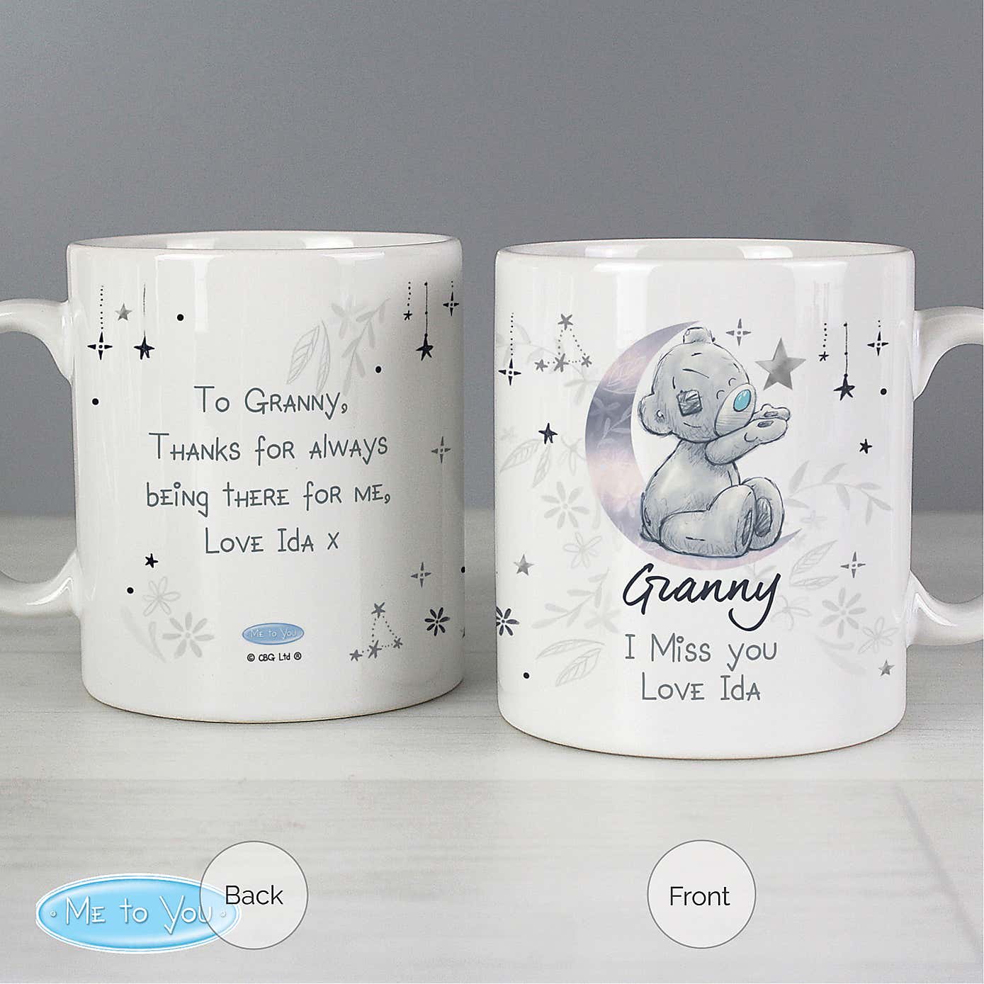 Personalised Moon and Stars Me To You Mug