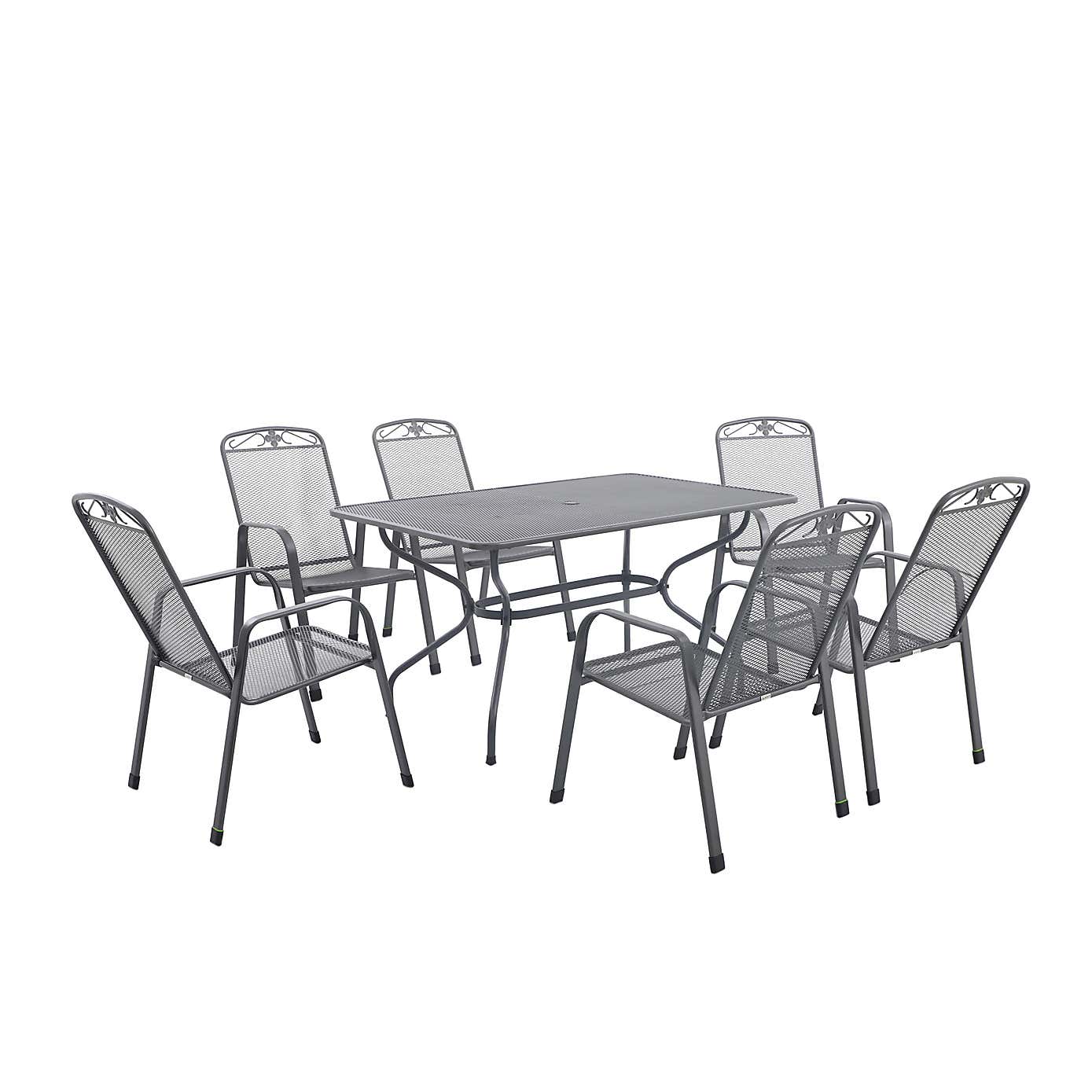 Pacific Lifestyle Savoy Rectangular 6 Seater Dining Set with Cushions