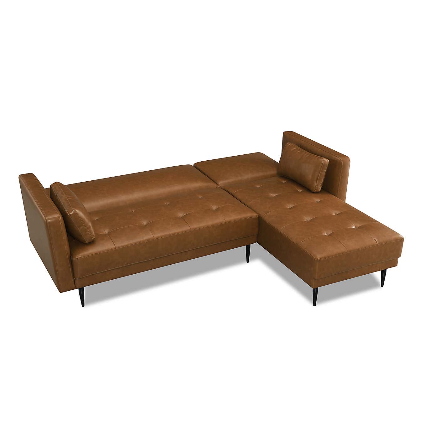 Selma Faux Leather Corner Double Sofa Bed