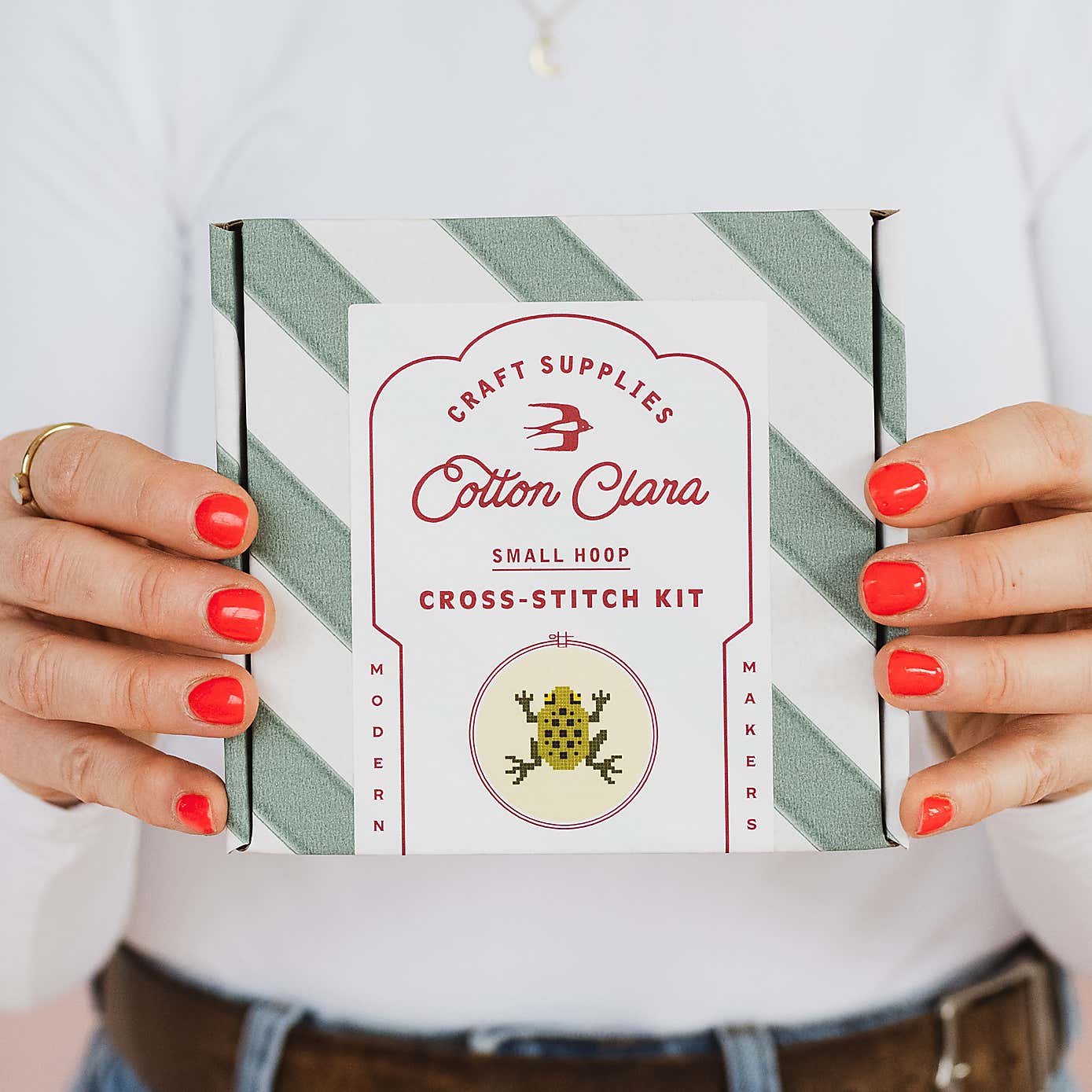 Cotton Clara Frog Cross Stitch Kit