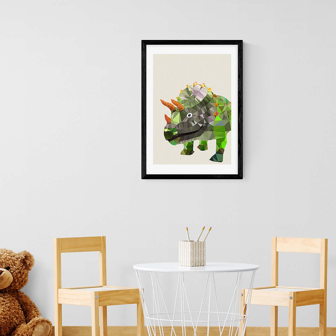 East End Prints Triceratops Print