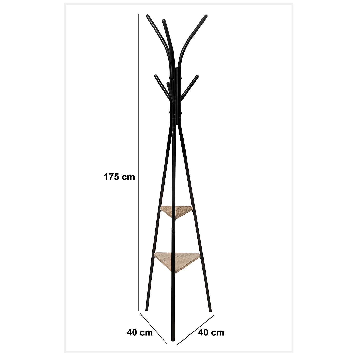 Jano 6 Hook Coat Stand with Shelves