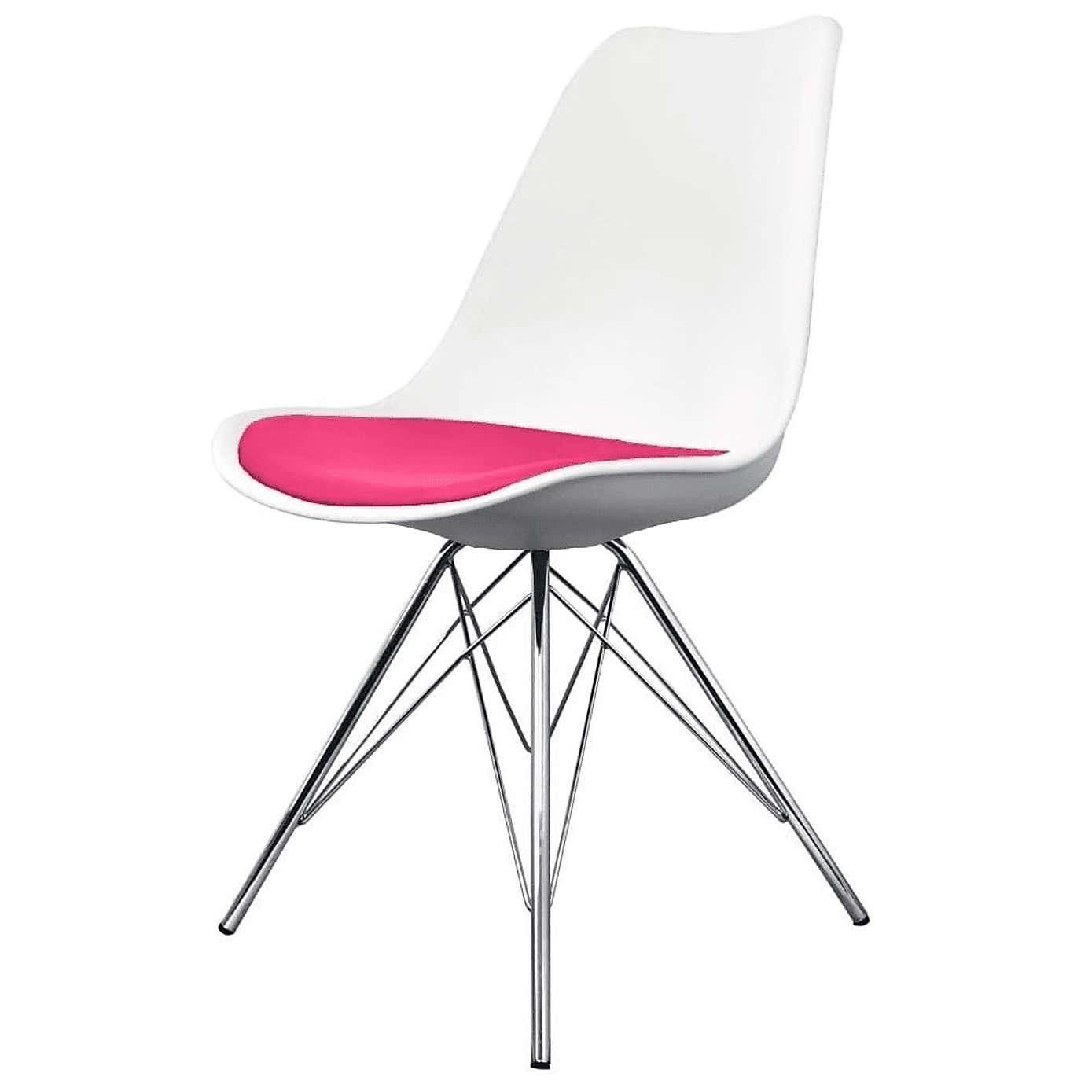 Fusion Living Soho White Plastic Dining Chair