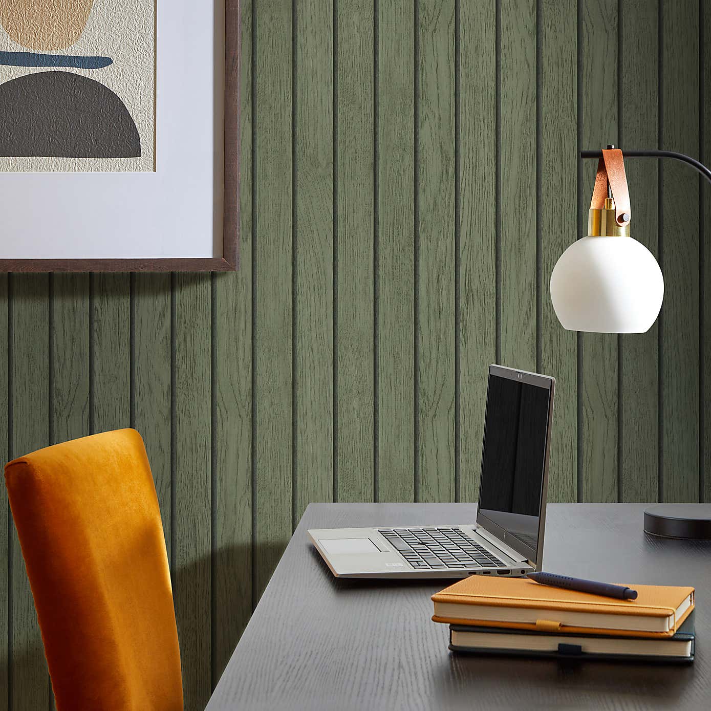 Wooden Slat Panel Wallpaper