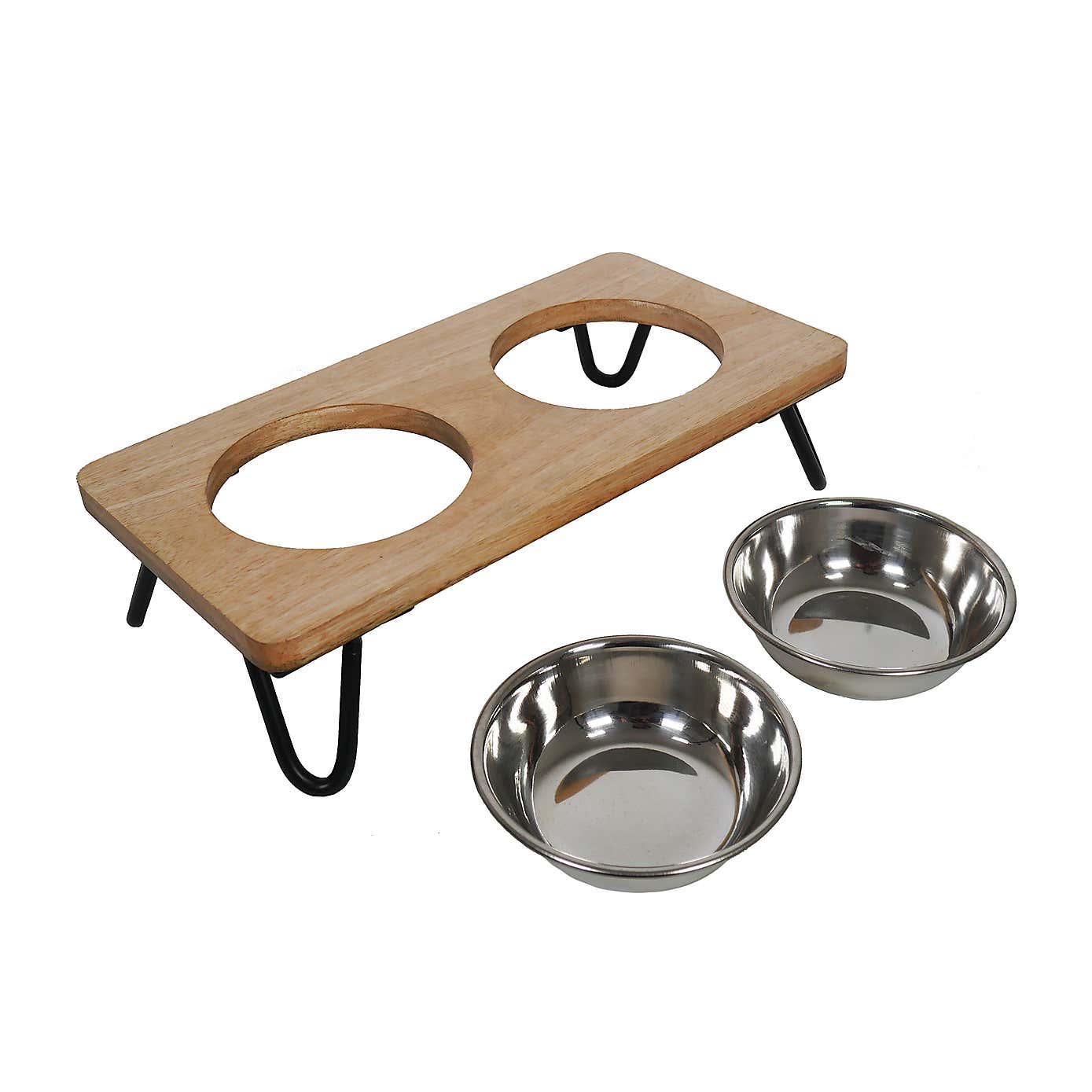 Rosewood Double Diner Pet Bowls