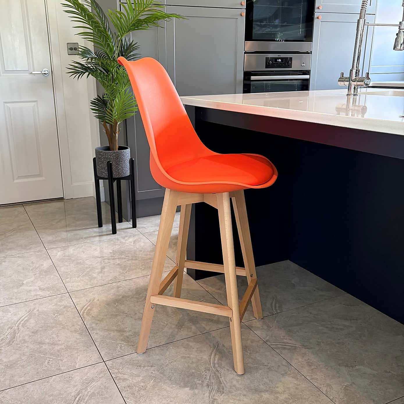Fusion Living Soho Plastic Bar Stool