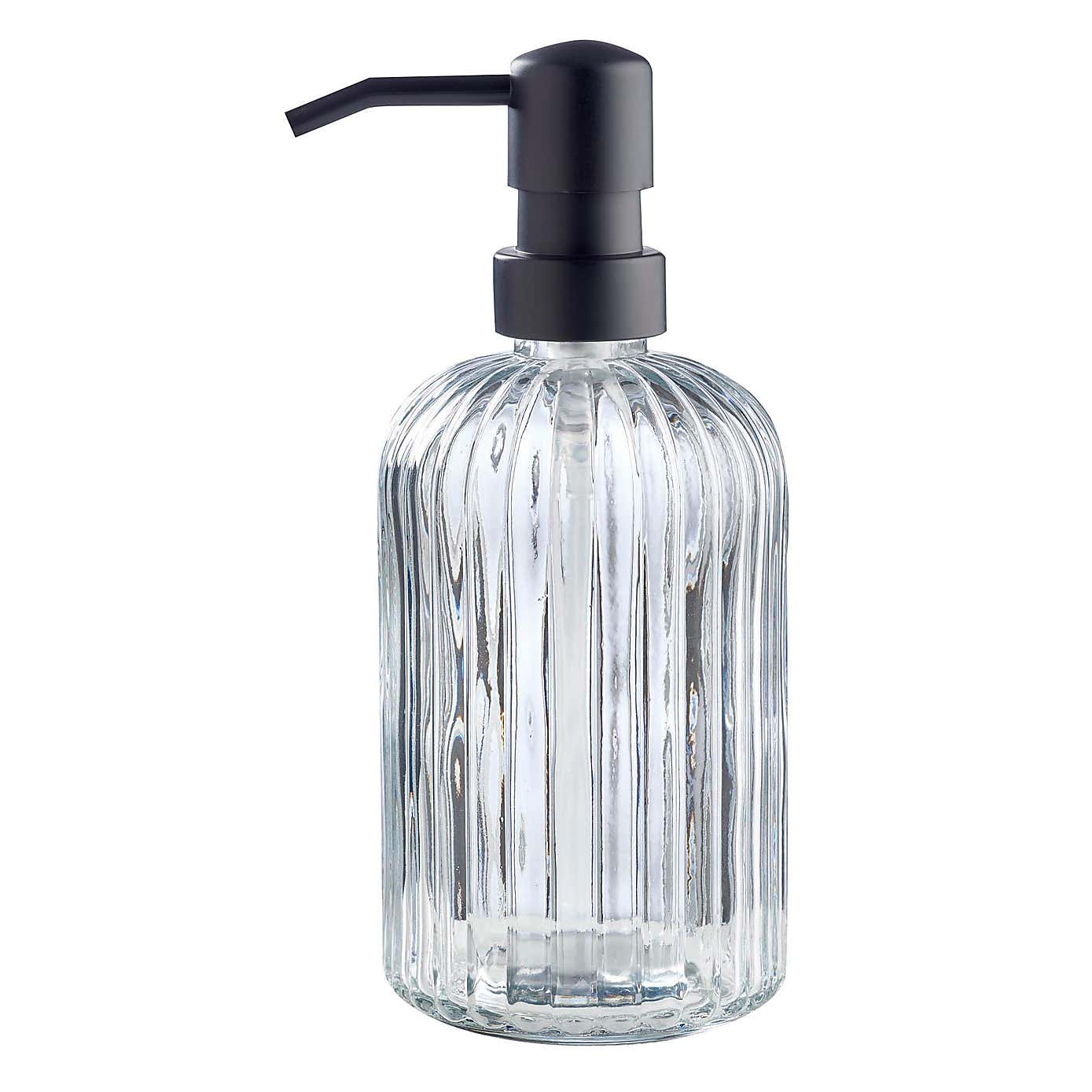 London Ribbed Glass Lotion Dispenser