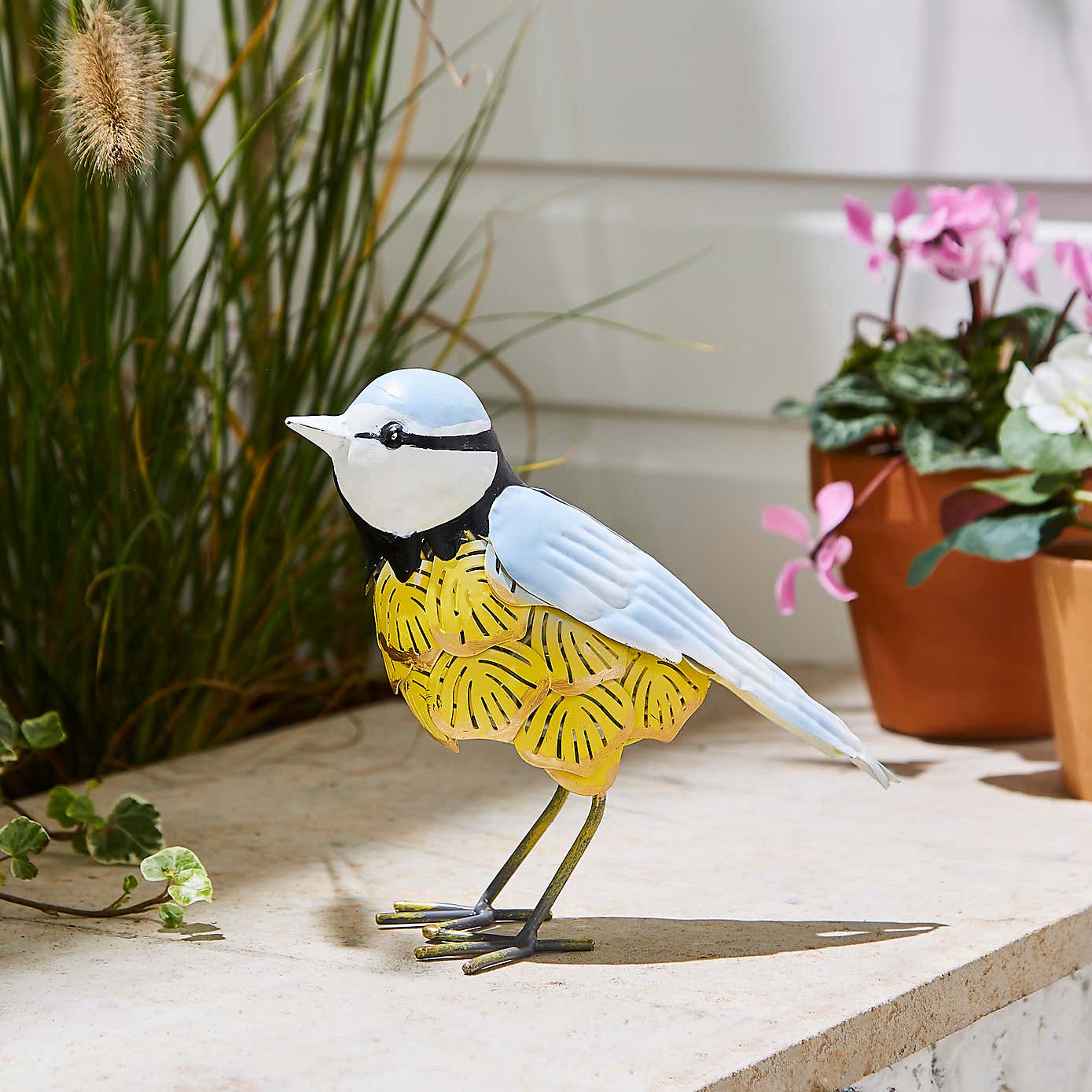 Metal Blue Goldfish Decor