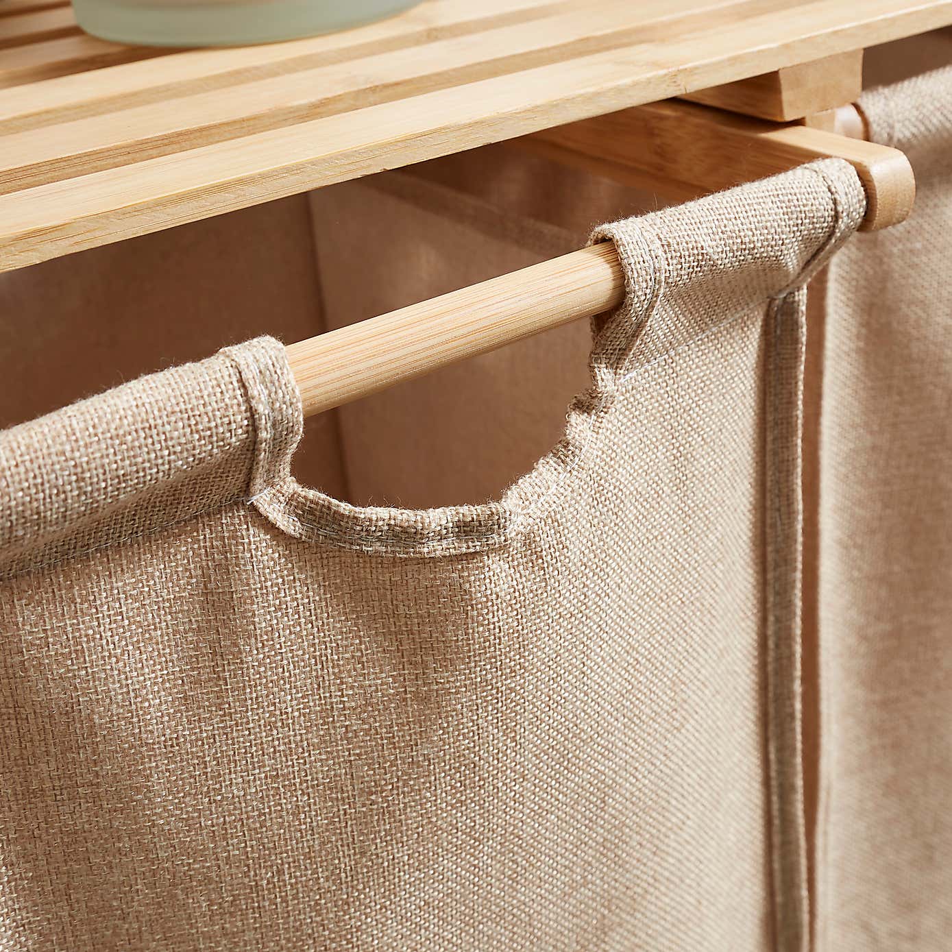 Lights and Darks Bamboo Double Laundry Hamper