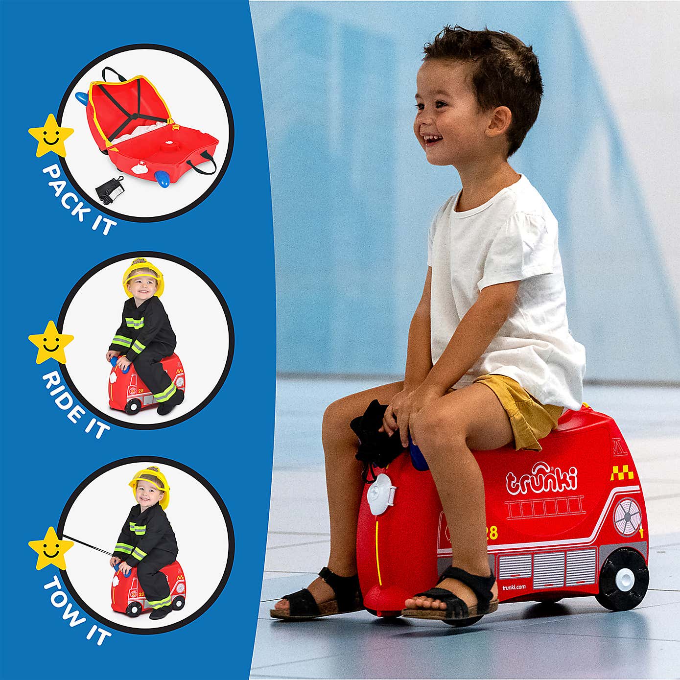 Trunki Frank the Fire Truck Ride On Suitcase